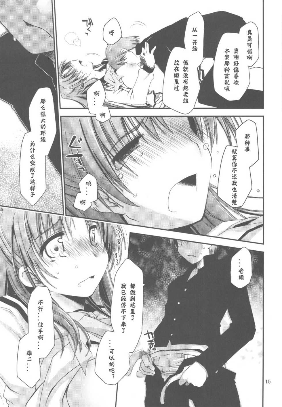 (C77) [Ponkotsu Works] Sappari Fukou na Kousaka Tamaki (ToHeart 2) [Chinese] [神风汉化组] - Page 15