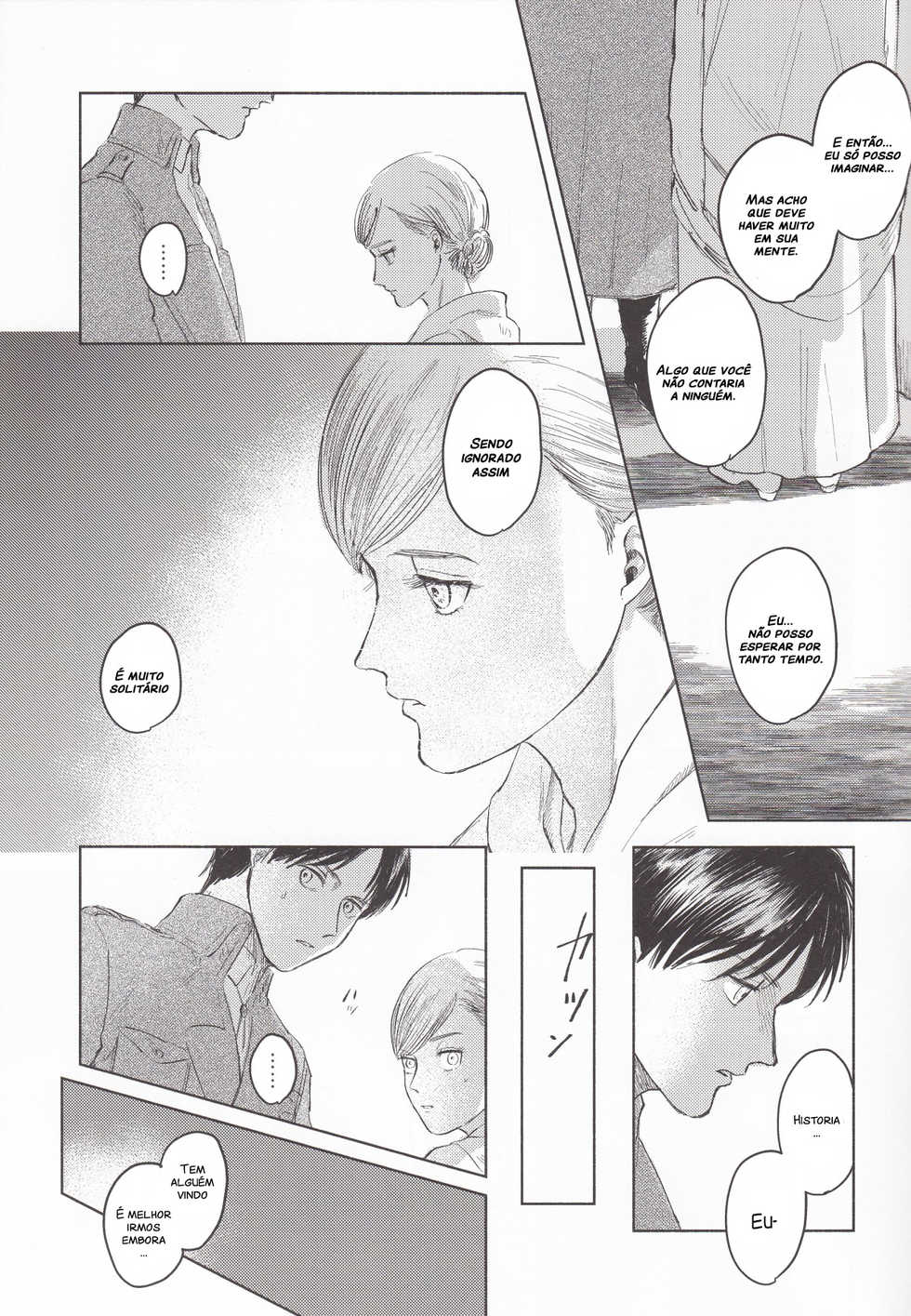 (Chou Hekigai Chousa Haku 2018) [bin (Enko)] Anata to Dareka no Yoru | You & Someone's Night (Shingeki no Kyojin) [Portuguese-BR] - Page 26