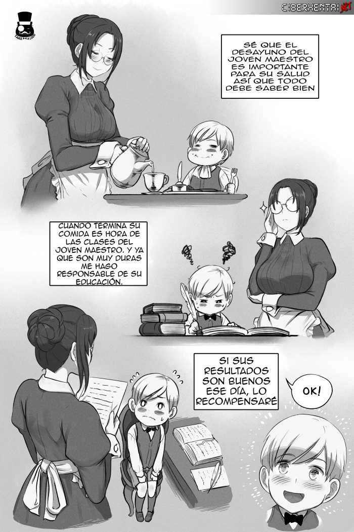 [Mr. Takealook] A day of Young Master and Maid (Spanish) - Page 5