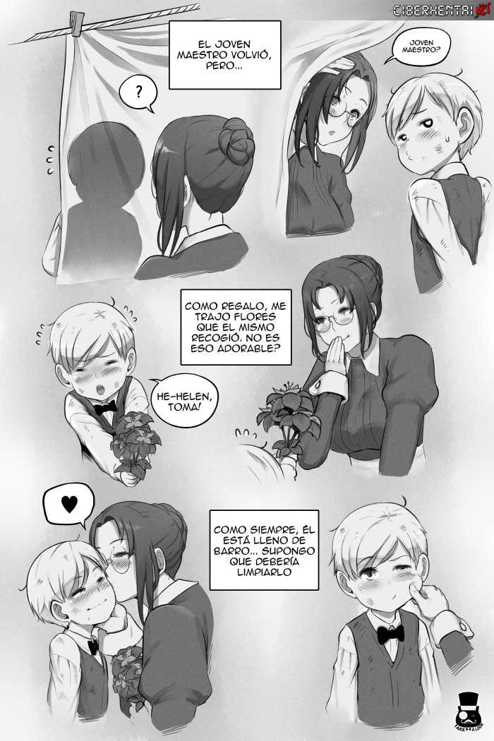 [Mr. Takealook] A day of Young Master and Maid (Spanish) - Page 9