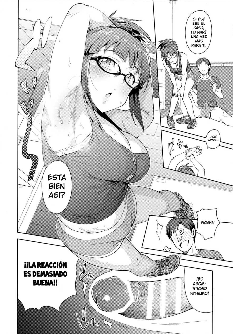 (C91) [PLANT (Tsurui)] Ritsuko to Stretch! | Stretching with Ritsuko (THE iDOLM@STER)  [Spanish] [Eon Translations] - Page 7