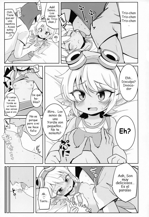 (C94) [Hanjuku Kinokotei (Kinoko Dake)] Dosukebe Yodle focus on tristana! (League of Legends) [Spanish] - Page 8