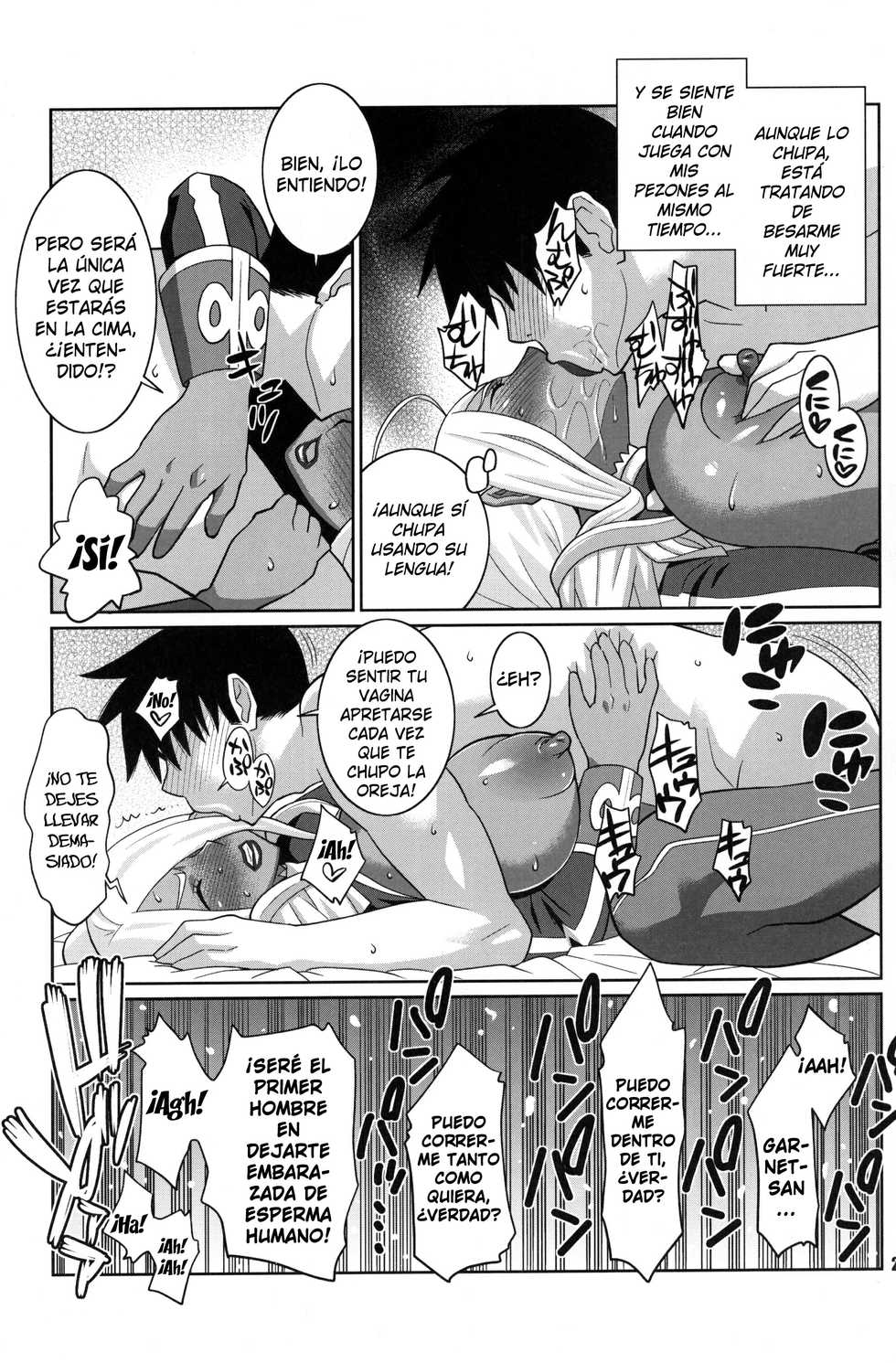 (C75) [TETRODOTOXIN (Nise Kurosaki)] Machina & Garnet to Toshikoshi SEX Zanmai (Dragonaut) [Spanish] - Page 22