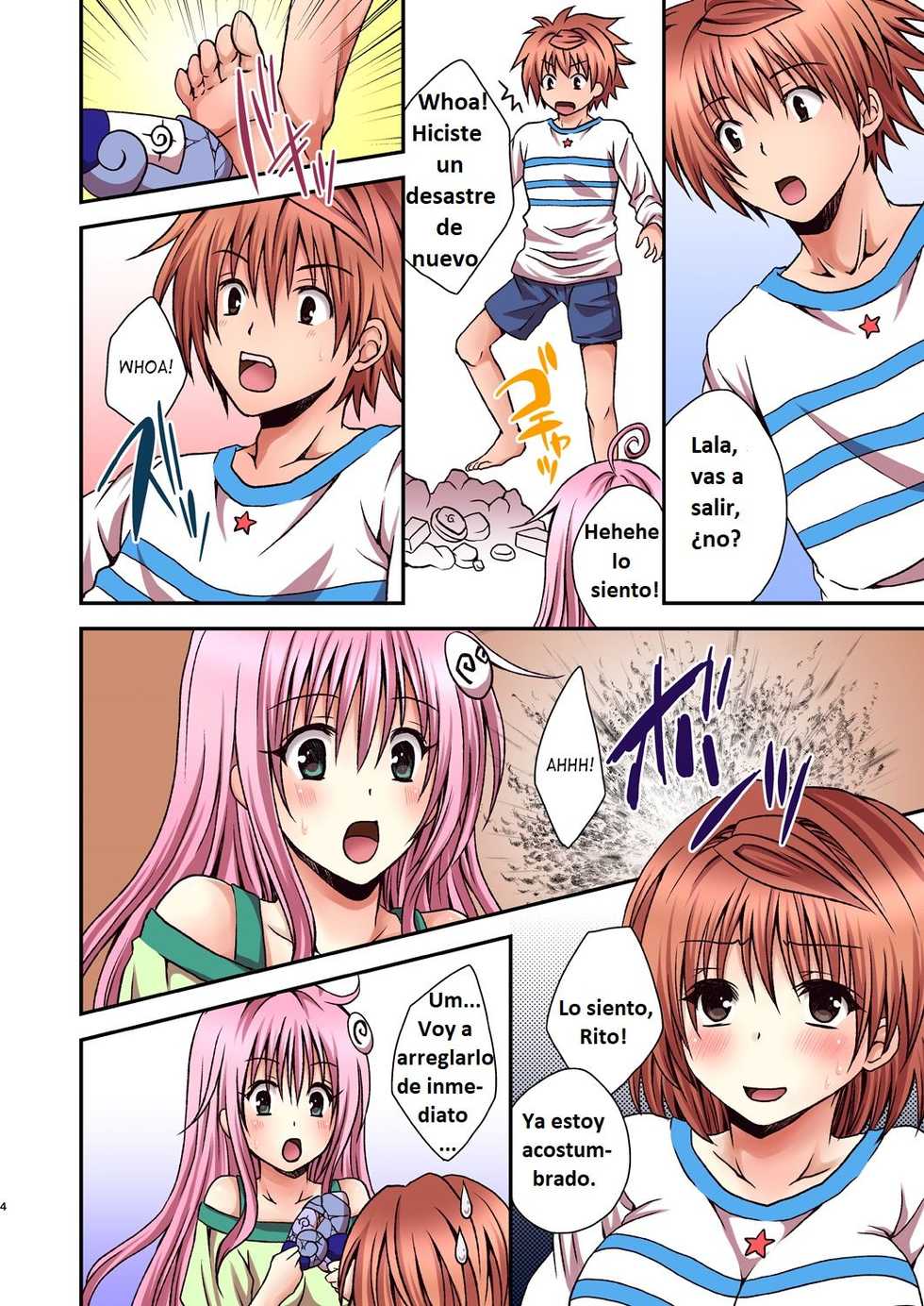 (C87) [Hyogetsu (Momonoki Fum)] Riko Rhythm (To LOVE-Ru) [Spanish] [Randomtranslation] - Page 3