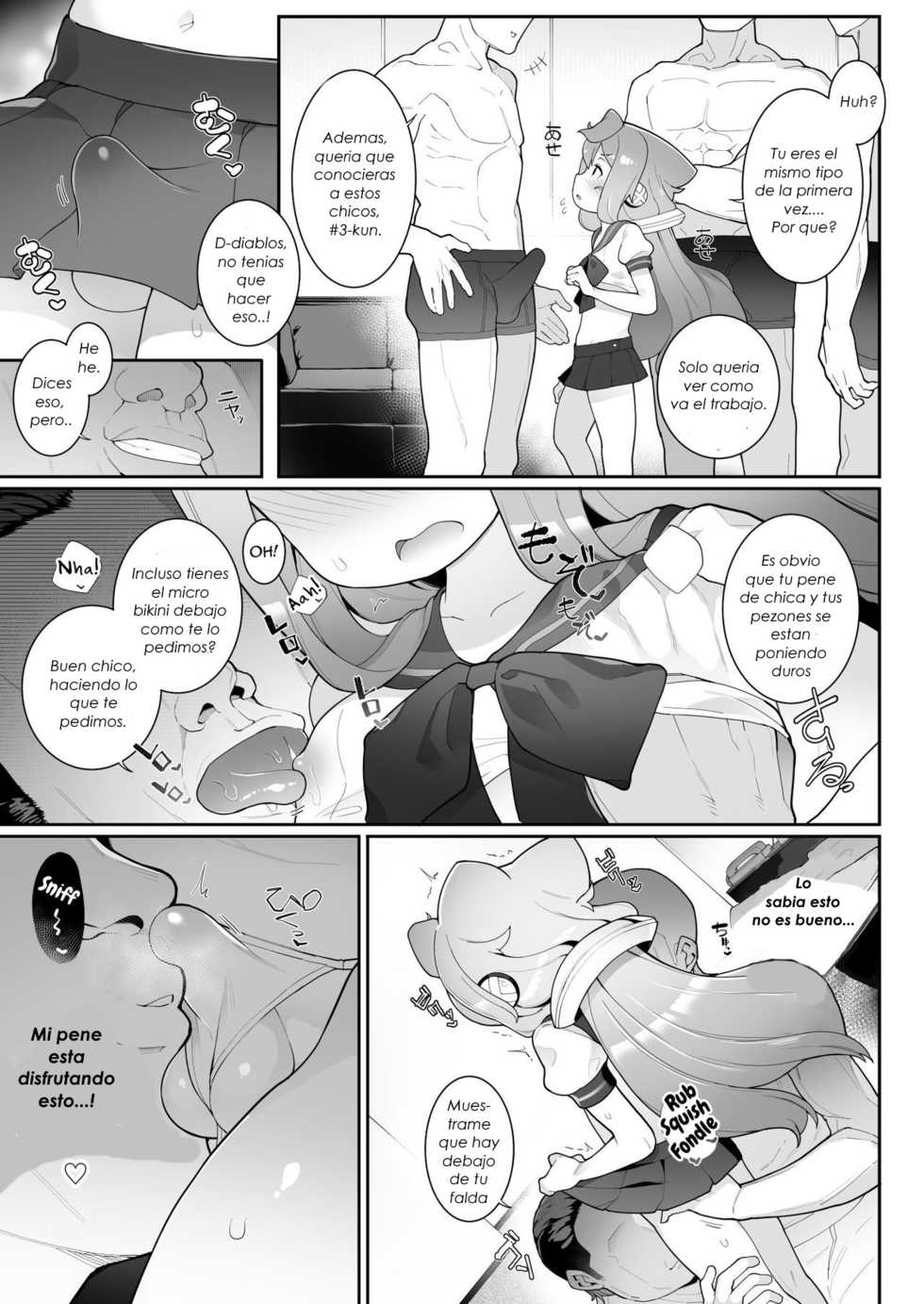 (Akihabara Chou Doujinsai) [Kuropoplar (Nyakkuru)] HakaDol! 3-gou-kun no Mesu Ochi Tokunou Deliheal Service (Hacka Doll) [Spanish] [Lazy-Yui] - Page 8