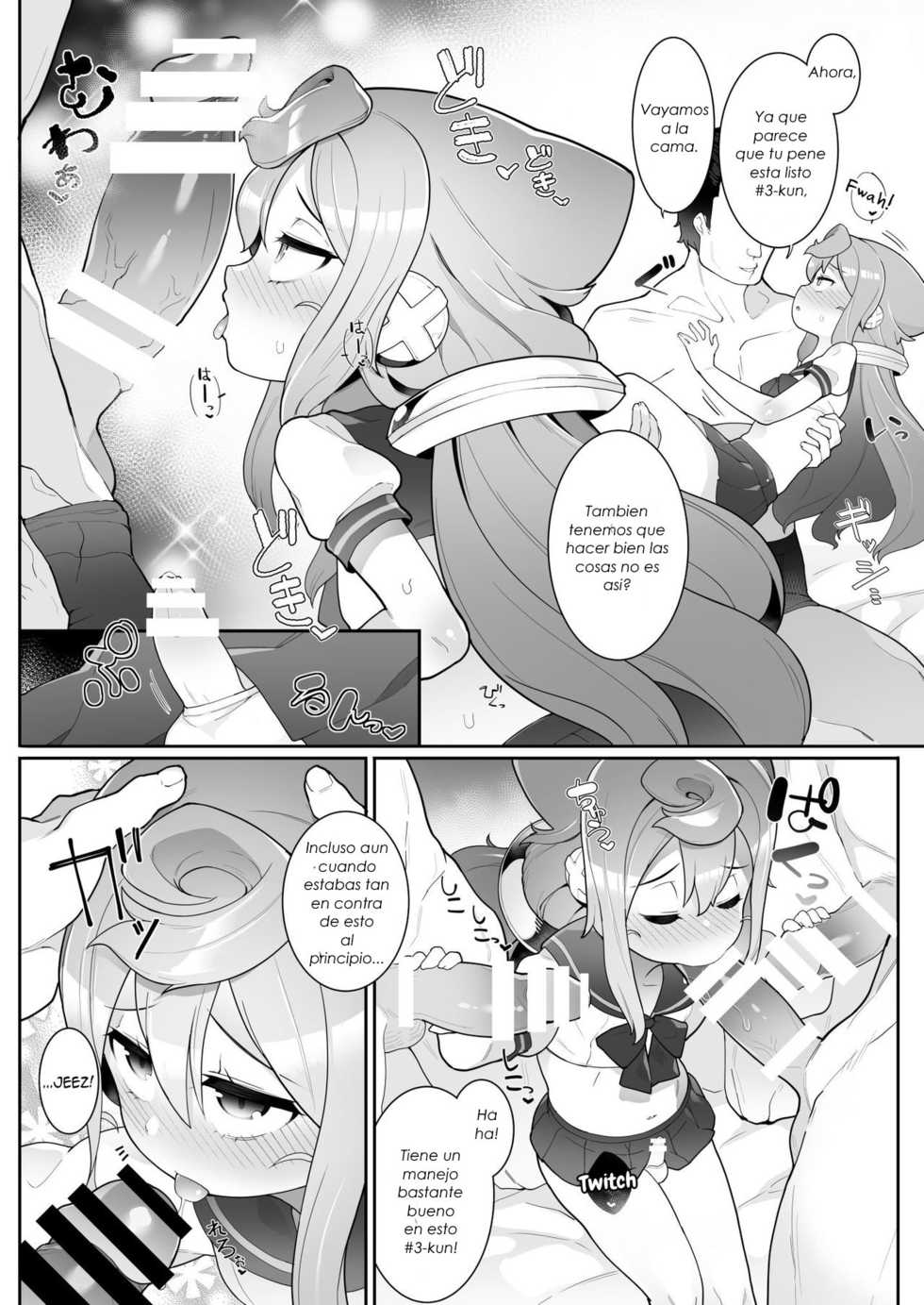 (Akihabara Chou Doujinsai) [Kuropoplar (Nyakkuru)] HakaDol! 3-gou-kun no Mesu Ochi Tokunou Deliheal Service (Hacka Doll) [Spanish] [Lazy-Yui] - Page 9