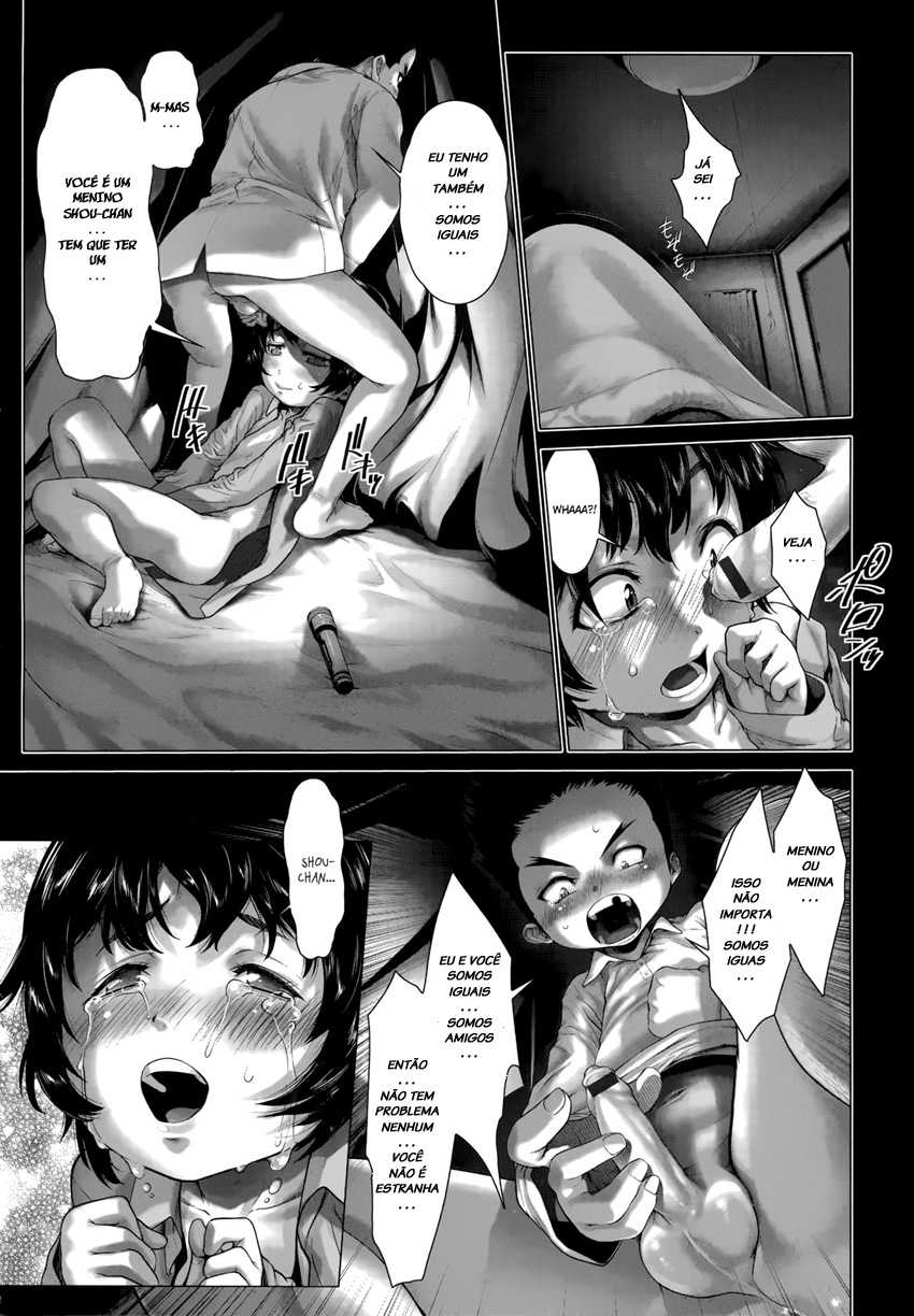 [Sannyuutei Shinta] Chinpotsuki Ijimerarekko | <<Dickgirl!>>, The Bullying Story [Portuguese-BR] [LIANEF] - Page 19