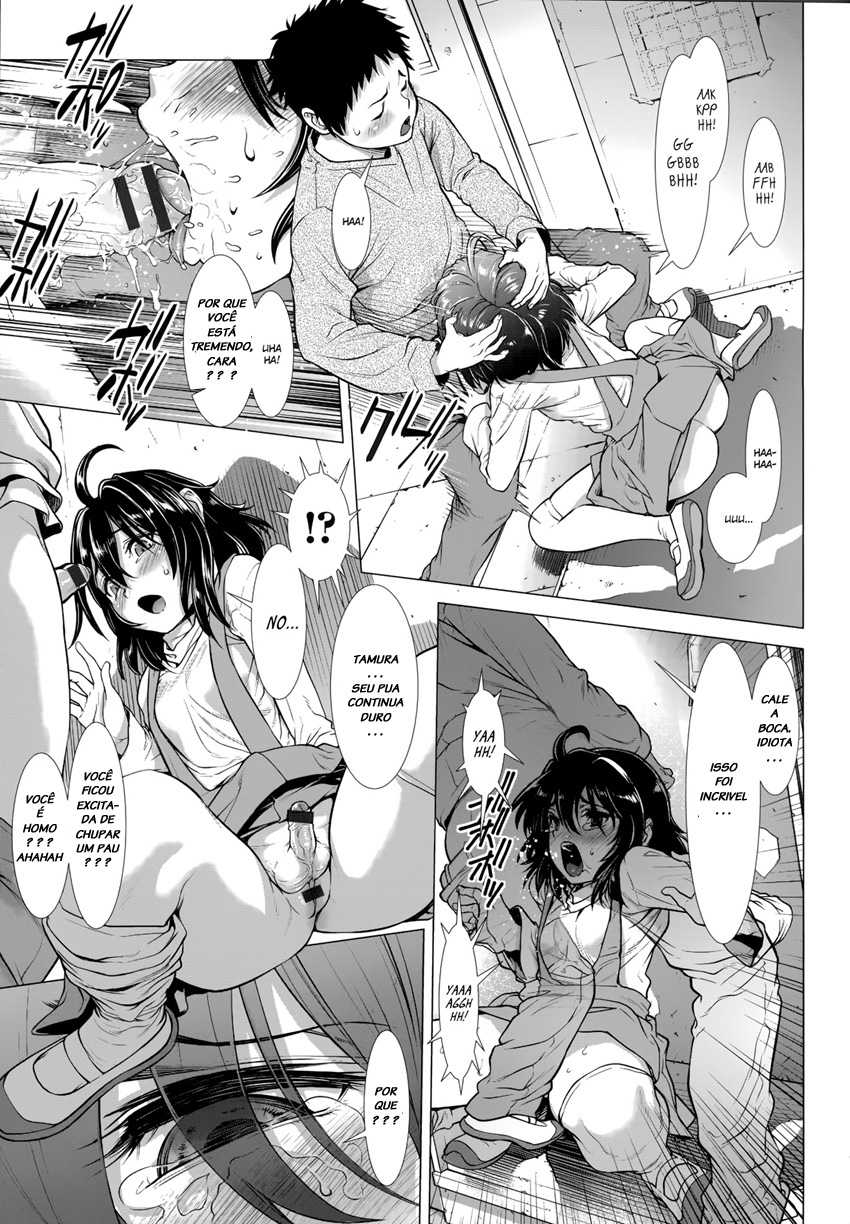 [Sannyuutei Shinta] Chinpotsuki Ijimerarekko | <<Dickgirl!>>, The Bullying Story [Portuguese-BR] [LIANEF] - Page 30