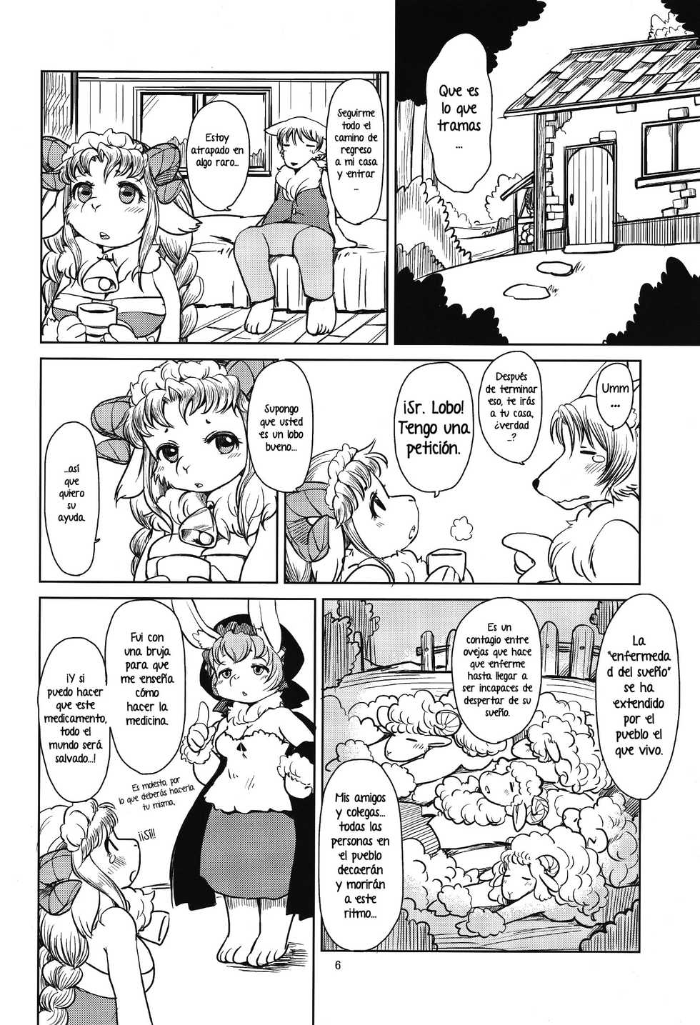 (Fur-st 6) [Noraya (Setouchi Kurage)] Yakusoku Sareta Shukufuku no Mutton | La Bendita Prometida Cordero [Spanish] [Red Fox Makkan] - Page 5