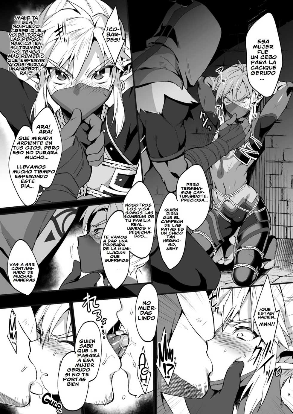 [Morittokoke (Morikoke)] Eiketsu Ninja Gaiden ~Haiboku Hen~ | The Champion's Ninja Side Story ~Failure~ (The Legend of Zelda) [Spanish] [El-Traductor-Aprendiz] [Digital] - Page 6