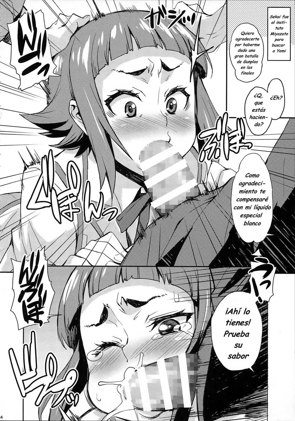 (C87) [Mix Fry (Takurou)] Fumina to Mirai no Oshiete Ageru (Gundam Build Fighters Try) [Spanish] [Jav.V] - Page 24