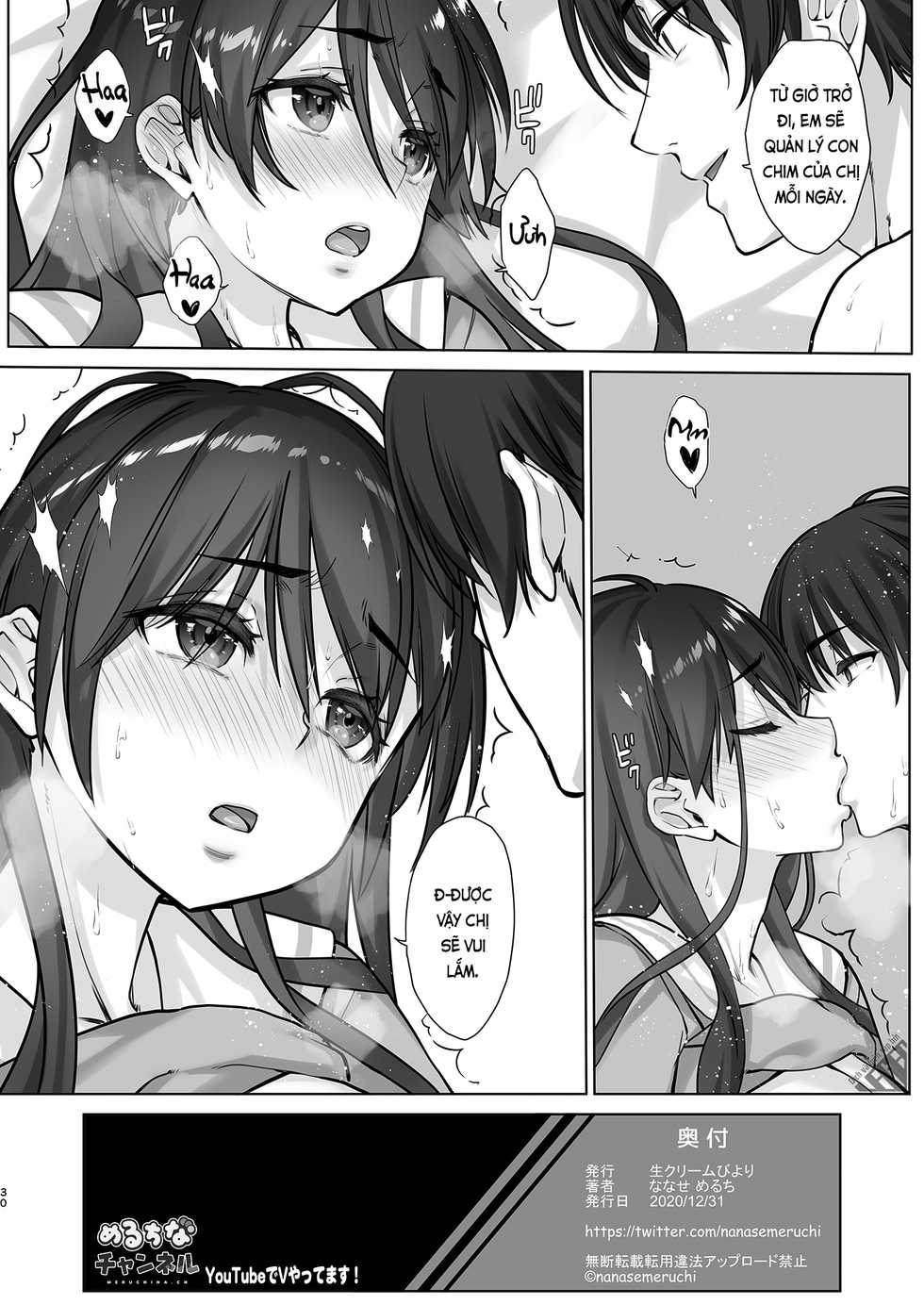 [Nama Cream Biyori (Nanase Meruchi)] Teihanpatsu JK Onee-chan Manami wa S na Otouto ni Sakaraenai [Vietnamese Tiếng Việt] [Digital] - Page 30