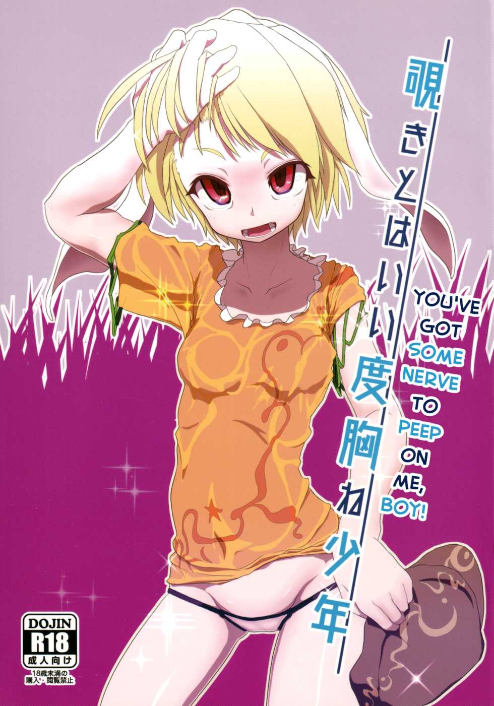 (Shuuki Reitaisai 4) [Pochicolo Nouen (Pochicolo)] Nozoki to wa Ii Dokyou ne Shounen (Touhou Project) [English] [Chastity Dreamer Schmö] - Page 1