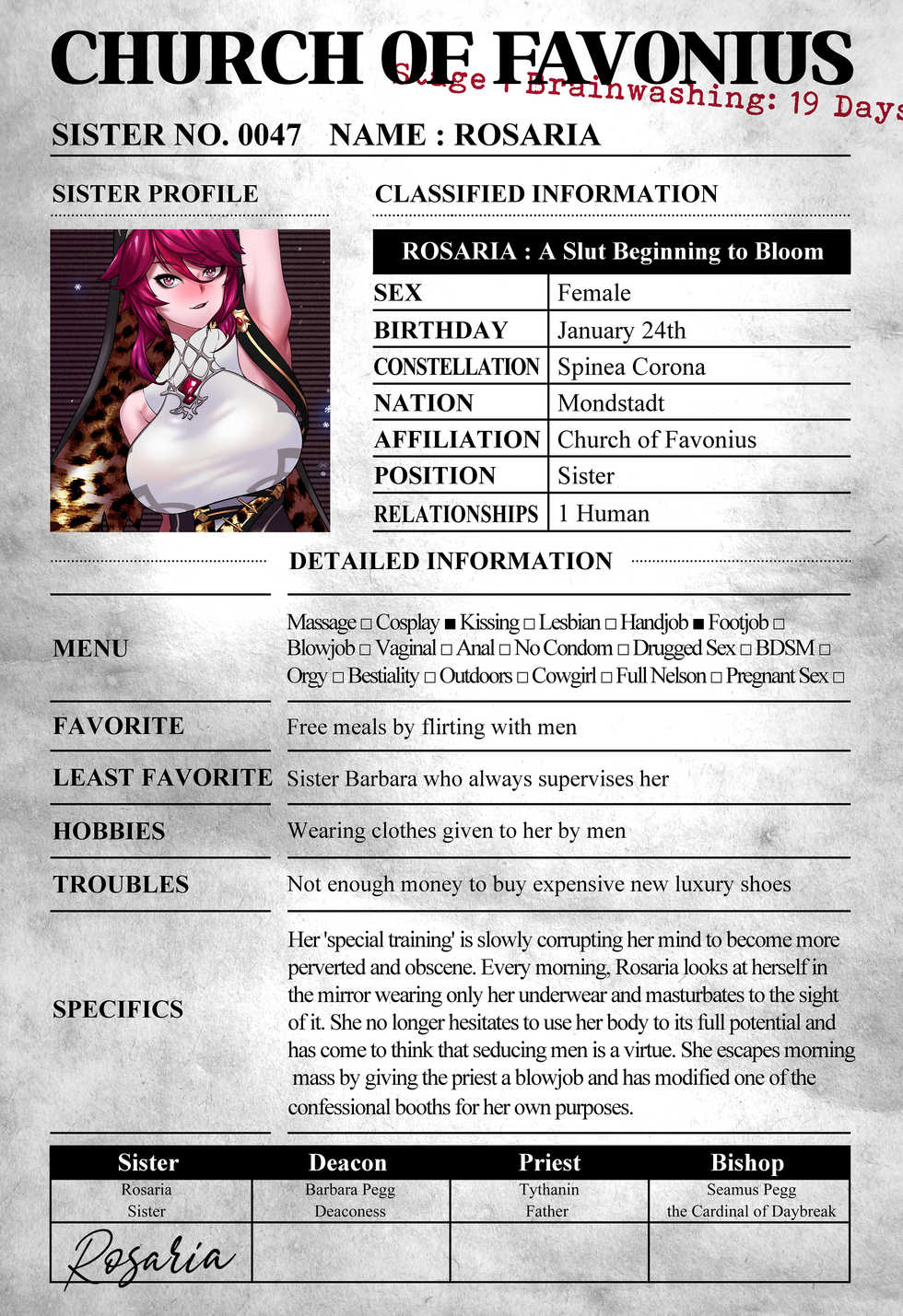 [ROD.WEL] Magazine Rosaria Parts 1-3 (Genshin) [English] [Uncensored] - Page 32