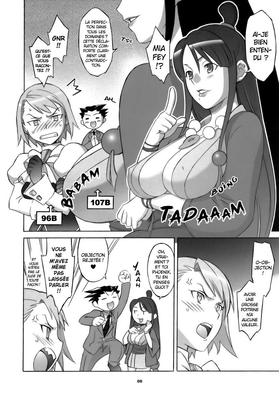 (SC32) [Wagamama Dou (Syowmaru, NIO)] Gyakuten Shaiban | SEX ATTORNEY (Ace Attorney) [French] [Decensored] - Page 6