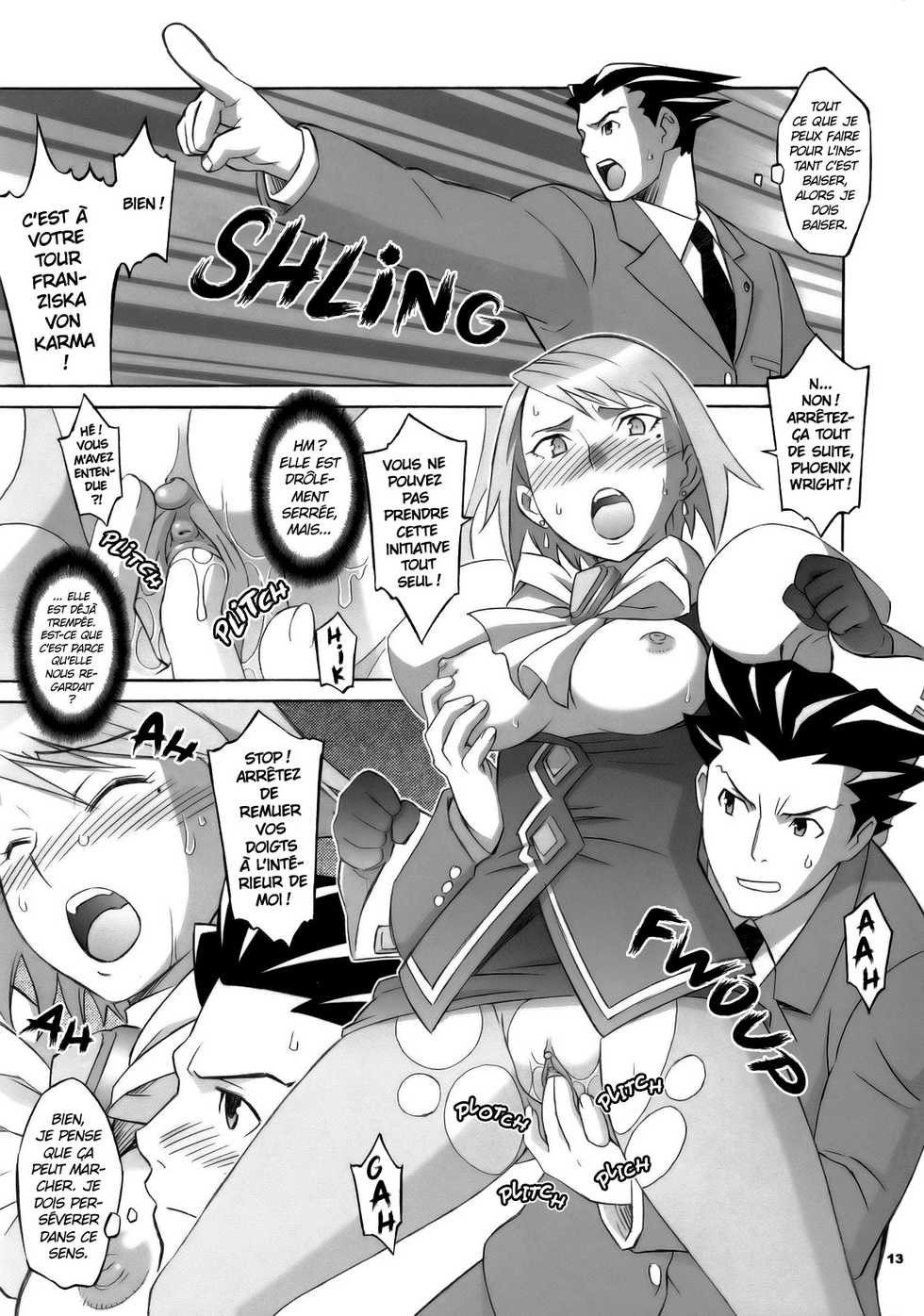 (SC32) [Wagamama Dou (Syowmaru, NIO)] Gyakuten Shaiban | SEX ATTORNEY (Ace Attorney) [French] [Decensored] - Page 13