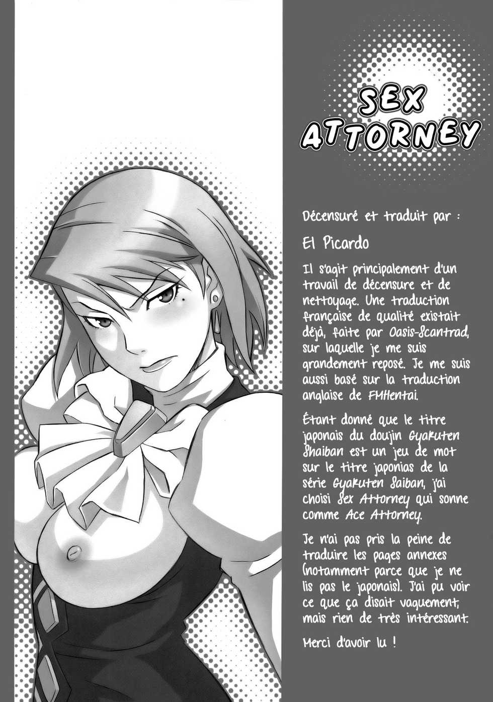 (SC32) [Wagamama Dou (Syowmaru, NIO)] Gyakuten Shaiban | SEX ATTORNEY (Ace Attorney) [French] [Decensored] - Page 25