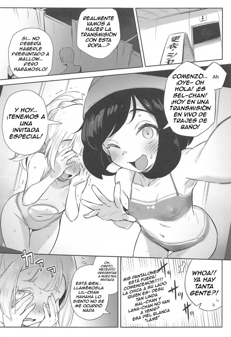 [Chouzankai (TER)] Onnanoko-tachi no Himitsu no Bouken 2 | Girl's Little Secret Adventure 2 (Pokémon Sun & Moon) [Spanish] - Page 7