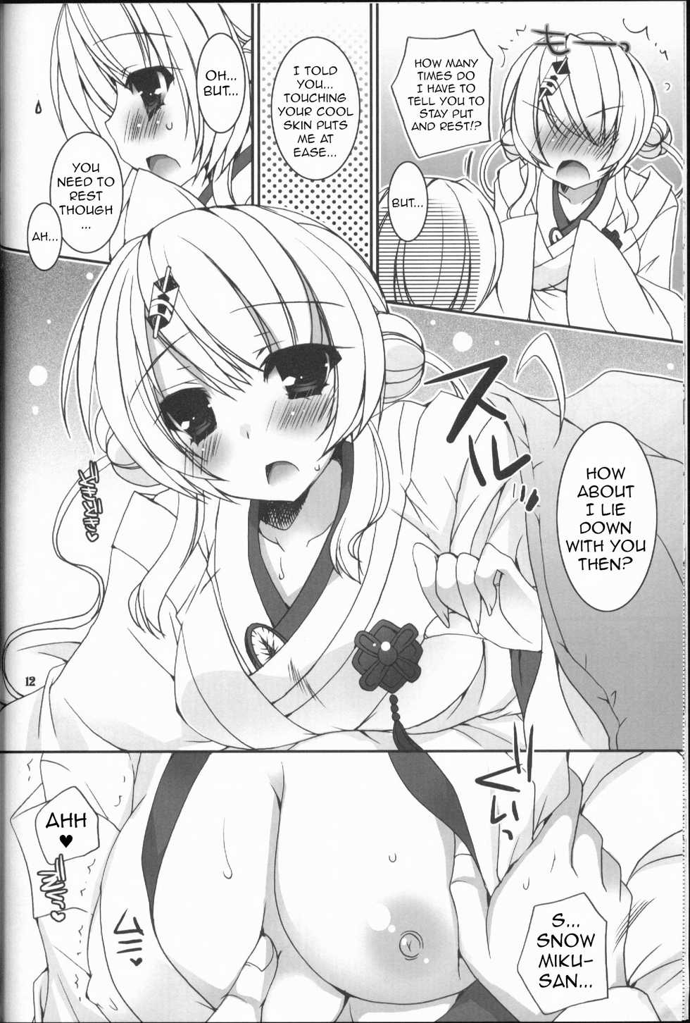 (C85) [Dennou Fuyu Mikan (Ueda Rieko)] Kimi ga Iyashite Kureru Fuyu. | The Winter You Took Care of Me. (VOCALOID) [English] [Nomihoudai] - Page 12