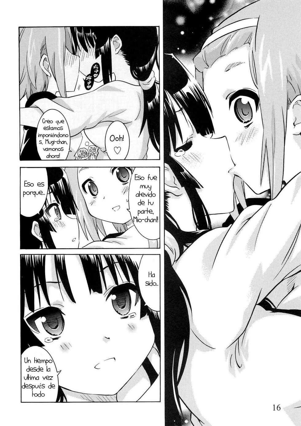 [Umihan (Ootsuka Shirou)] YURI-ON! #2 "Kosokoso Mio-chan!" (K-ON!) [Spanish] [hoshi no fansub] - Page 15