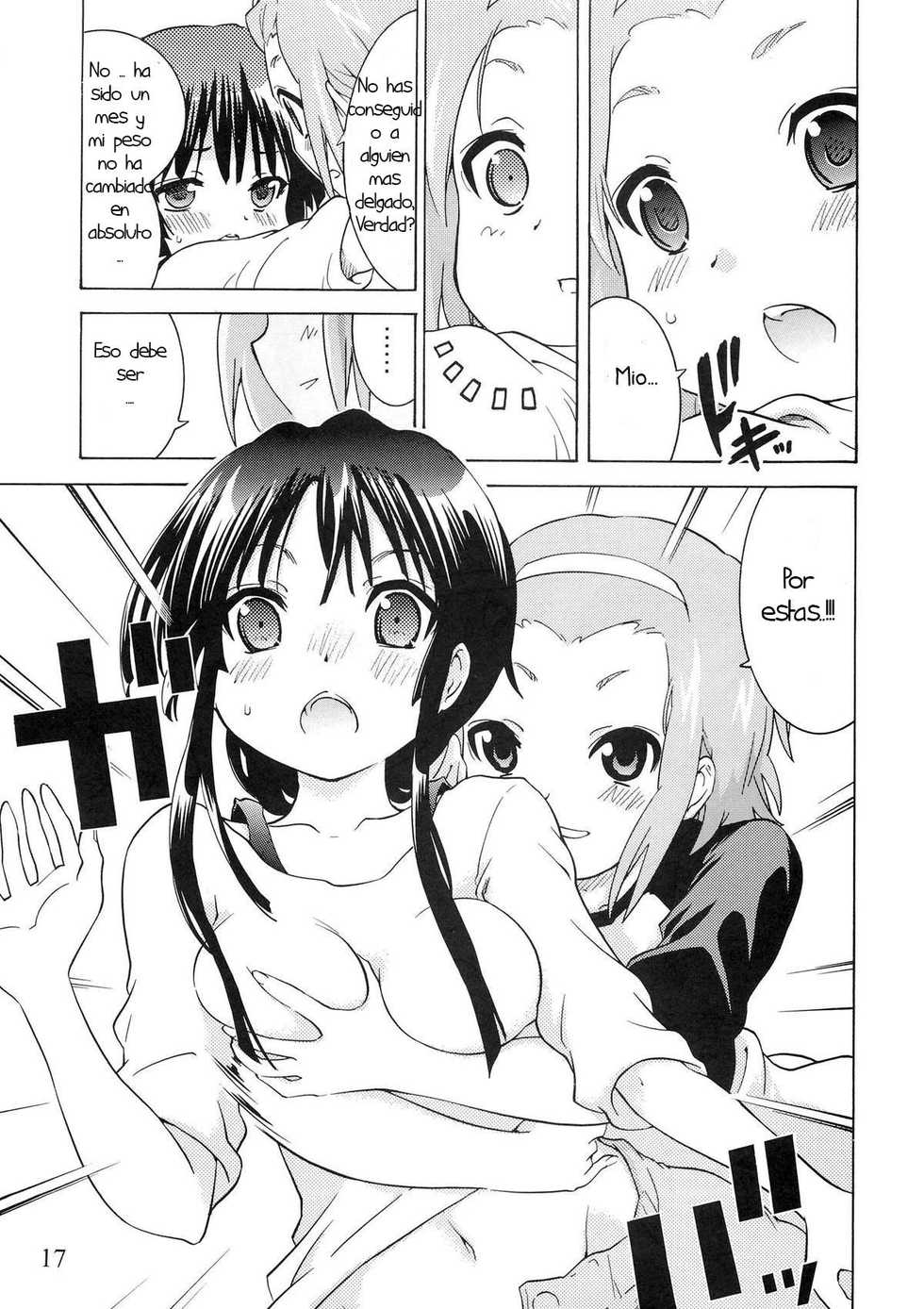 [Umihan (Ootsuka Shirou)] YURI-ON! #2 "Kosokoso Mio-chan!" (K-ON!) [Spanish] [hoshi no fansub] - Page 16