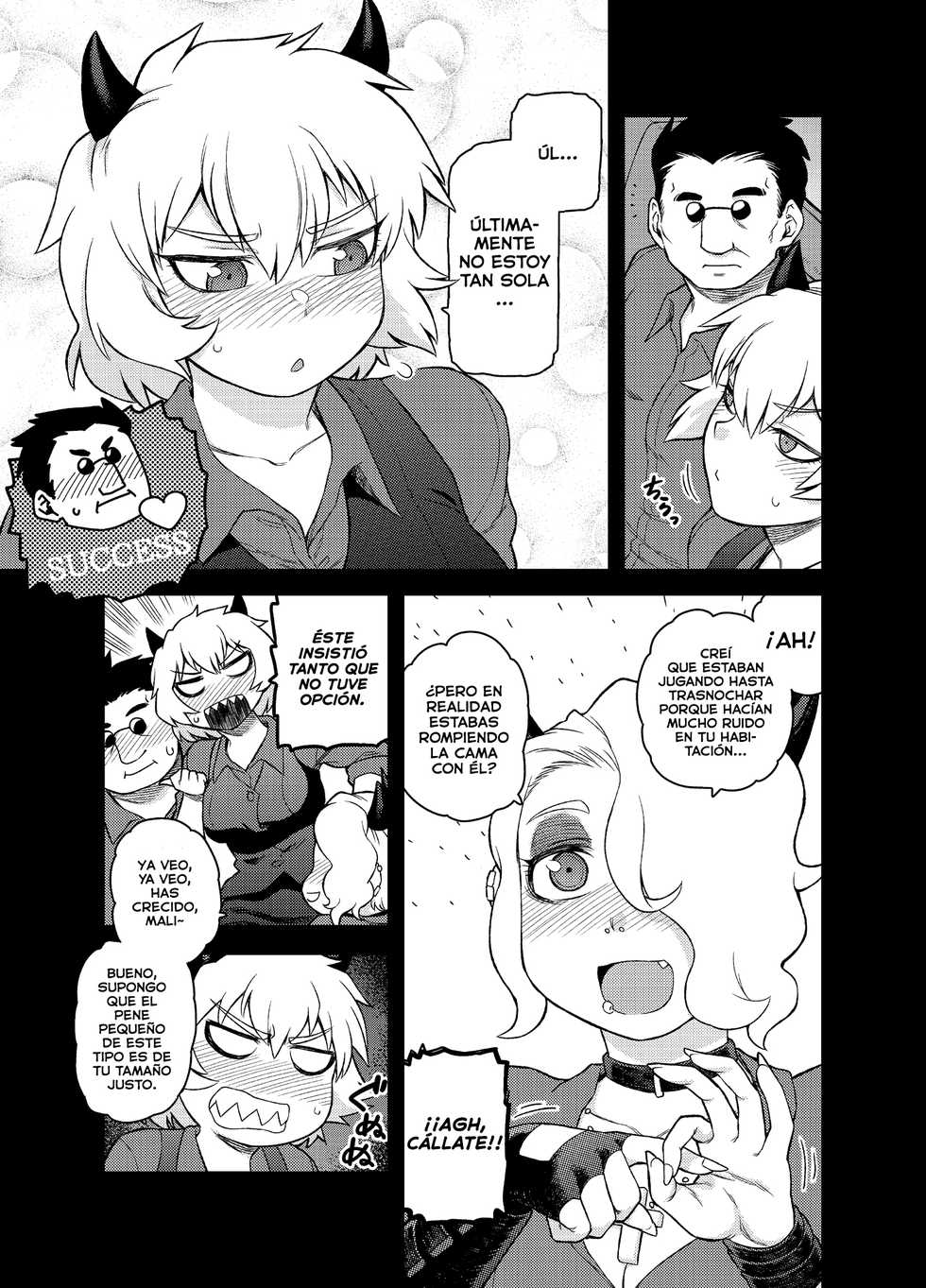 [Meshi no Tomo (Tsukudani)] Akuma no Cocktail | Cóctel a la Diabla (Helltaker) [Spanish] [HGnF] - Page 4