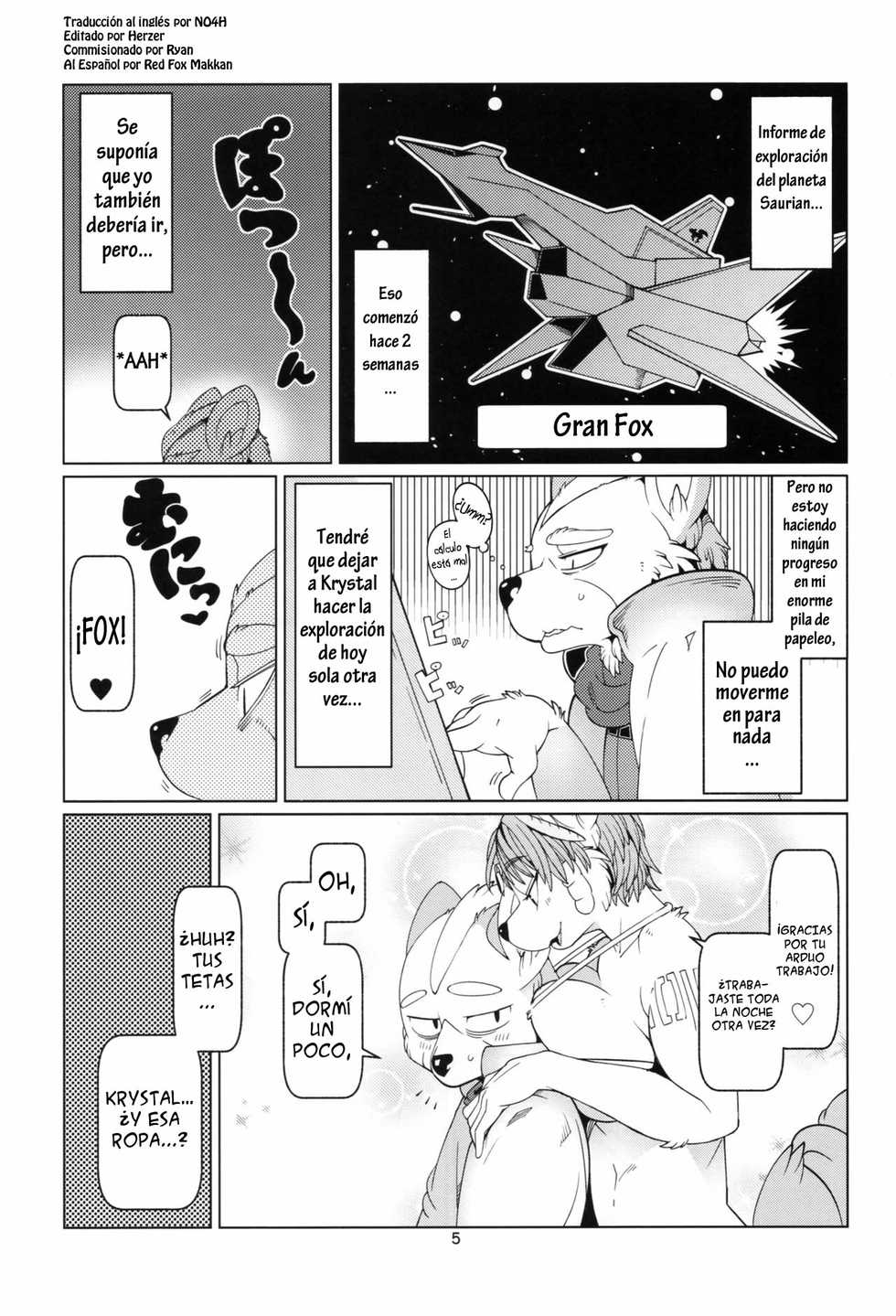 (C88) [Kemono Ekaki no Kousoku 2 (Sindoll)] SLUT FOXY | Zorrita Puta 1 (Star Fox) [Spanish] [Red Fox Makkan] - Page 4
