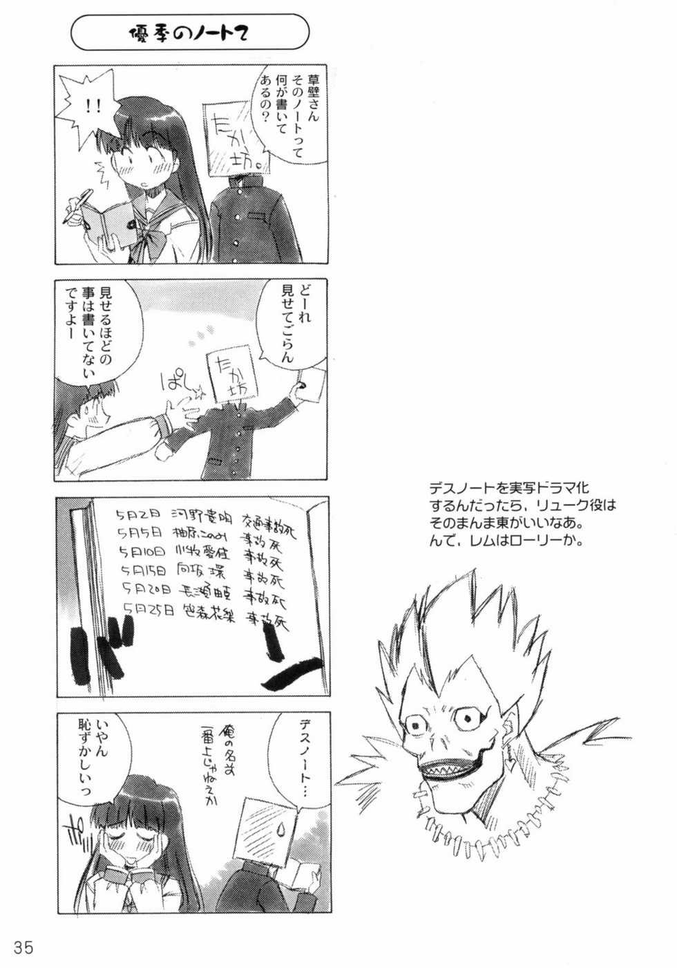 (C68) [in the WATER. (Uona Telepin)] Niwaka Manaka Fan (ToHeart 2) - Page 34