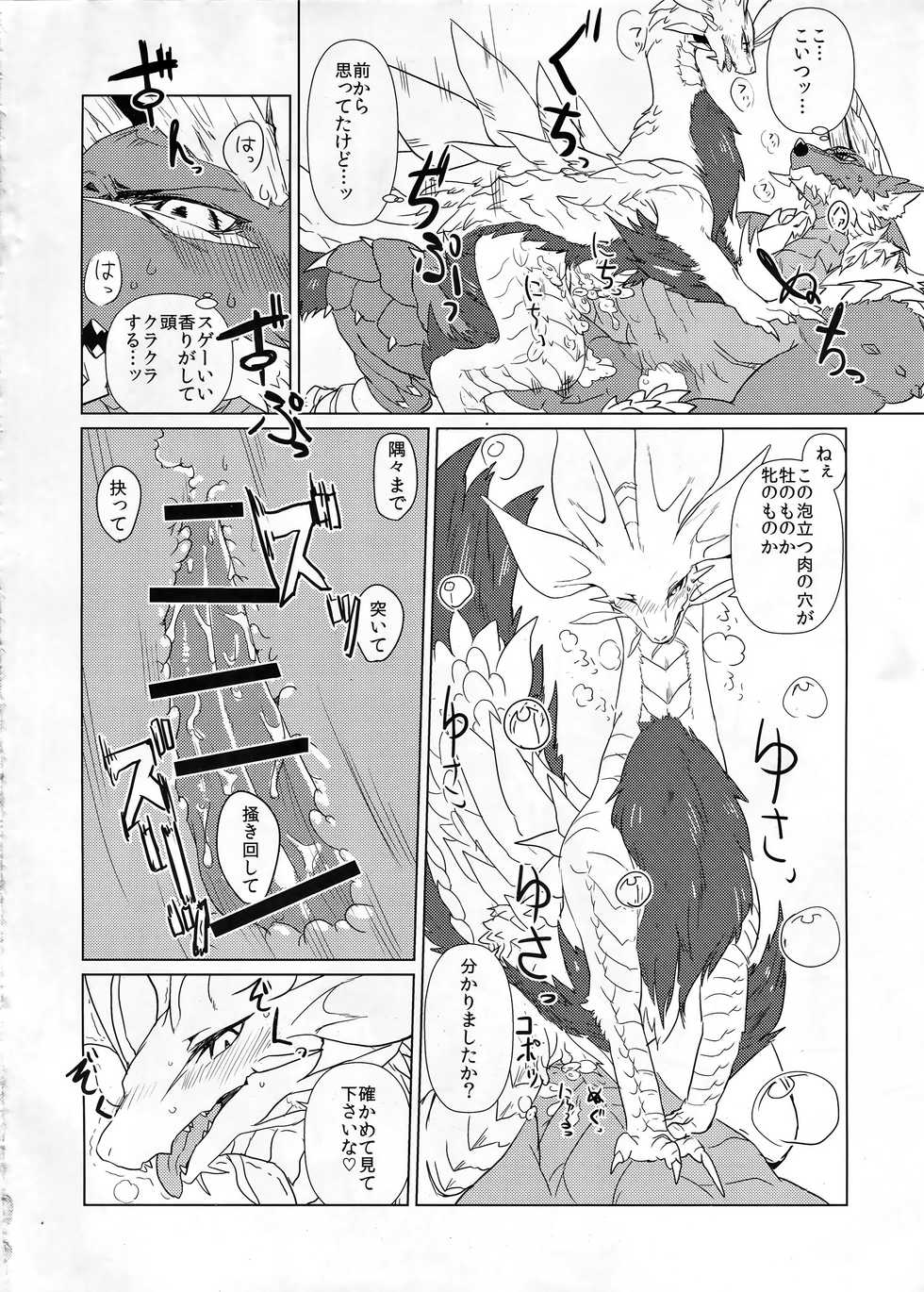 (Kemoket 5) [Hoshi Futatsu. (Yoo Oona)] Tsukiyo ni Haeru Awa no Hana (Monster Hunter) - Page 13