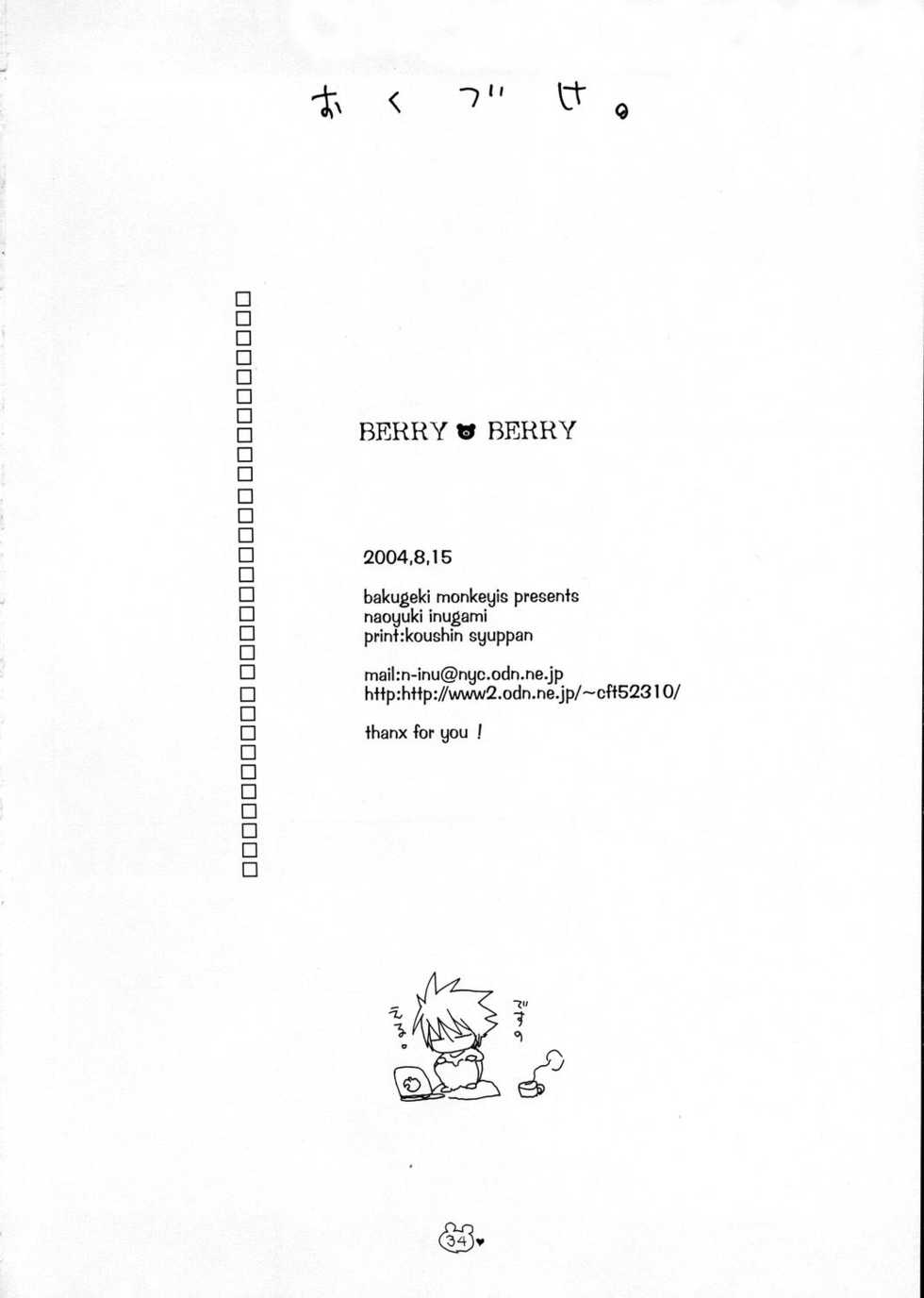 (C66) [Bakugeki Monkeys (Inugami Naoyuki)] berry berry (Ichigo 100%) - Page 33