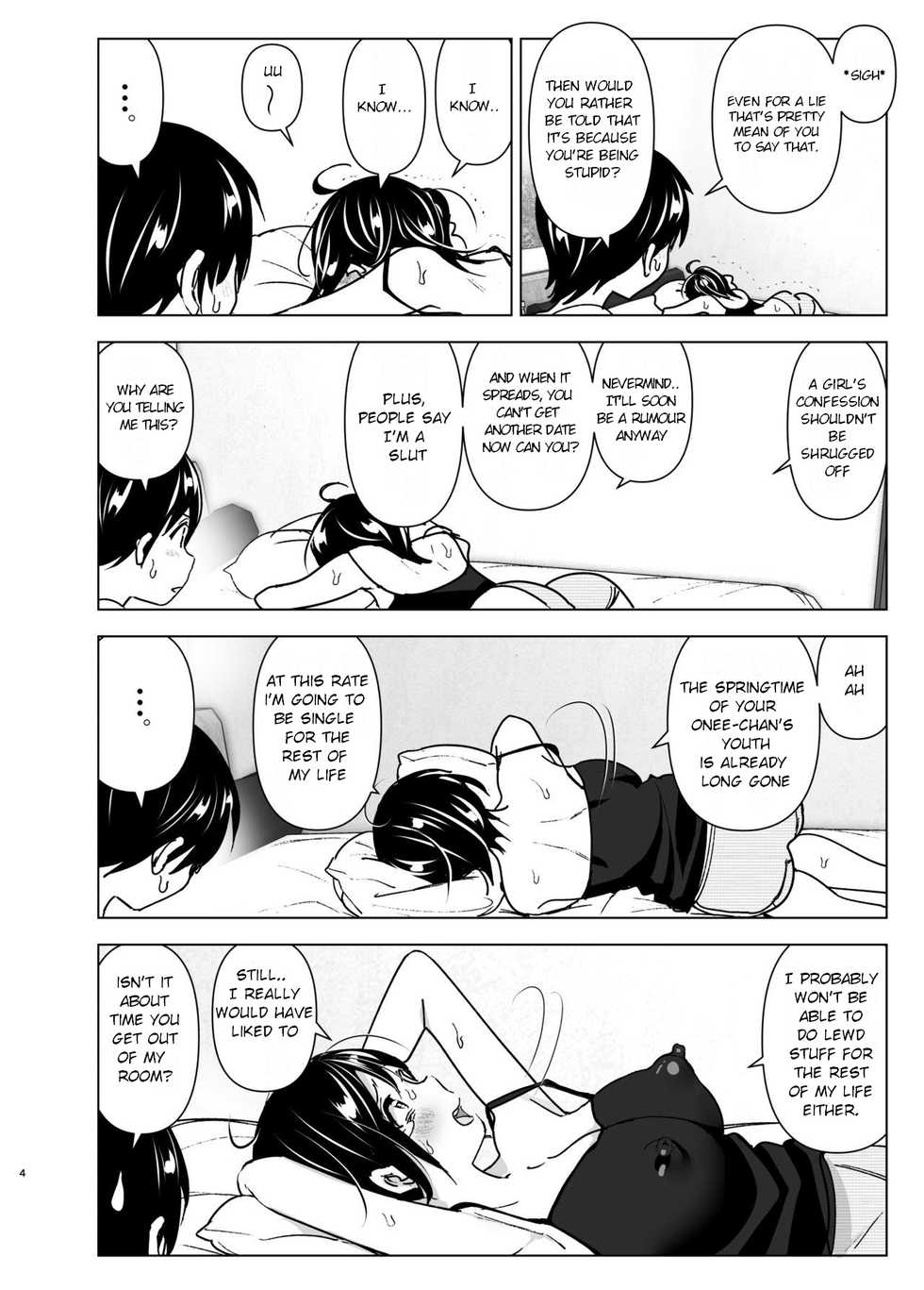 [Supe (Nakani)] Onei-chan to Guchi o Kiite Ageru Otouto no Hanashi - Tales of Onei-chan Oto-to | Older Sister and Complaint Listening Younger Brother [English] [Decensored] - Page 3