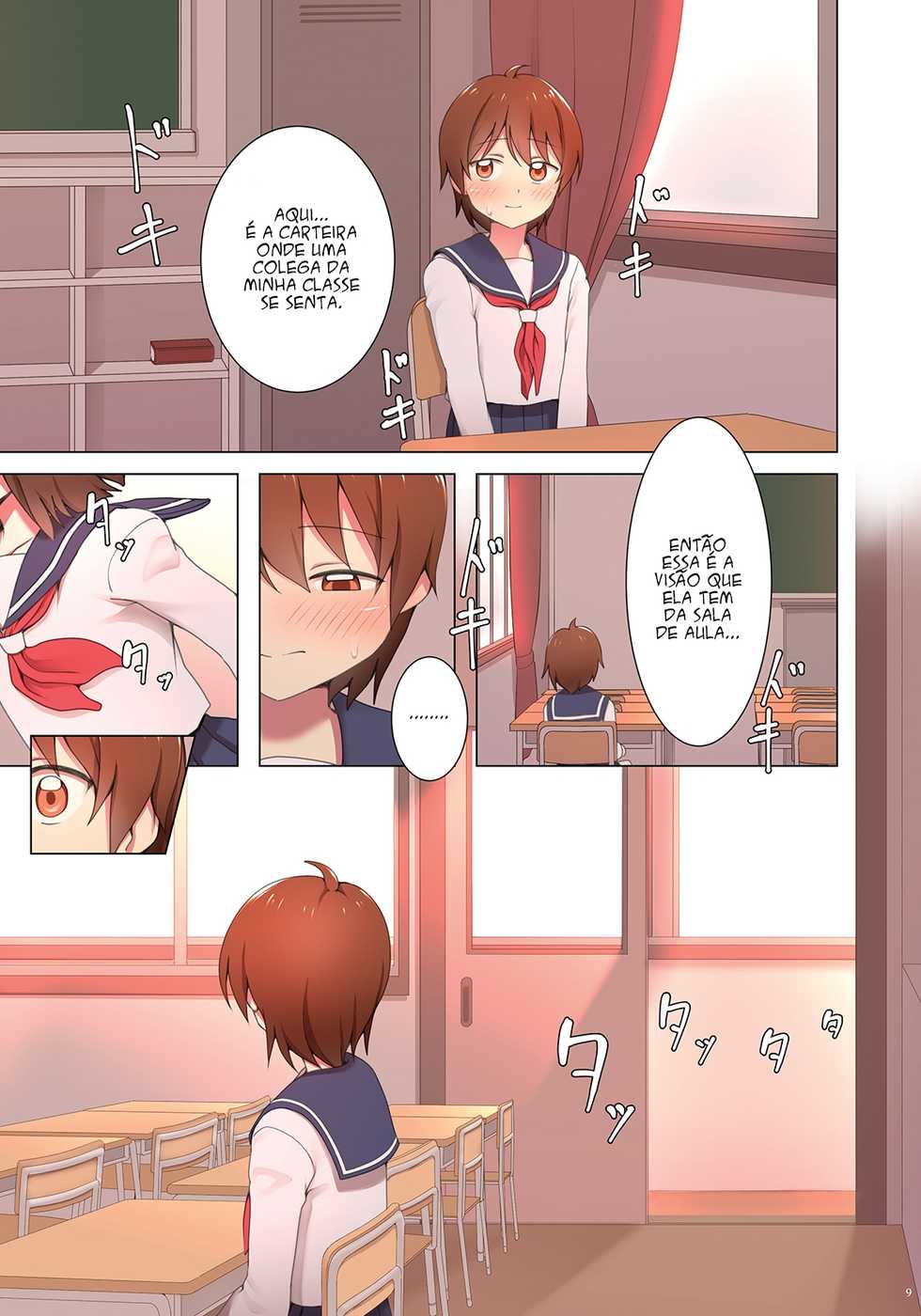 [Shoshi Magazine Hitori (Hokuro Ryuuseigun)] Yuugure Kousha Josou Quest | A Aventura com Roupas Femininas no Prédio da Escola ao Fim da Tarde [Portuguese-BR] [Zzyzzyxx] [Digital] - Page 9