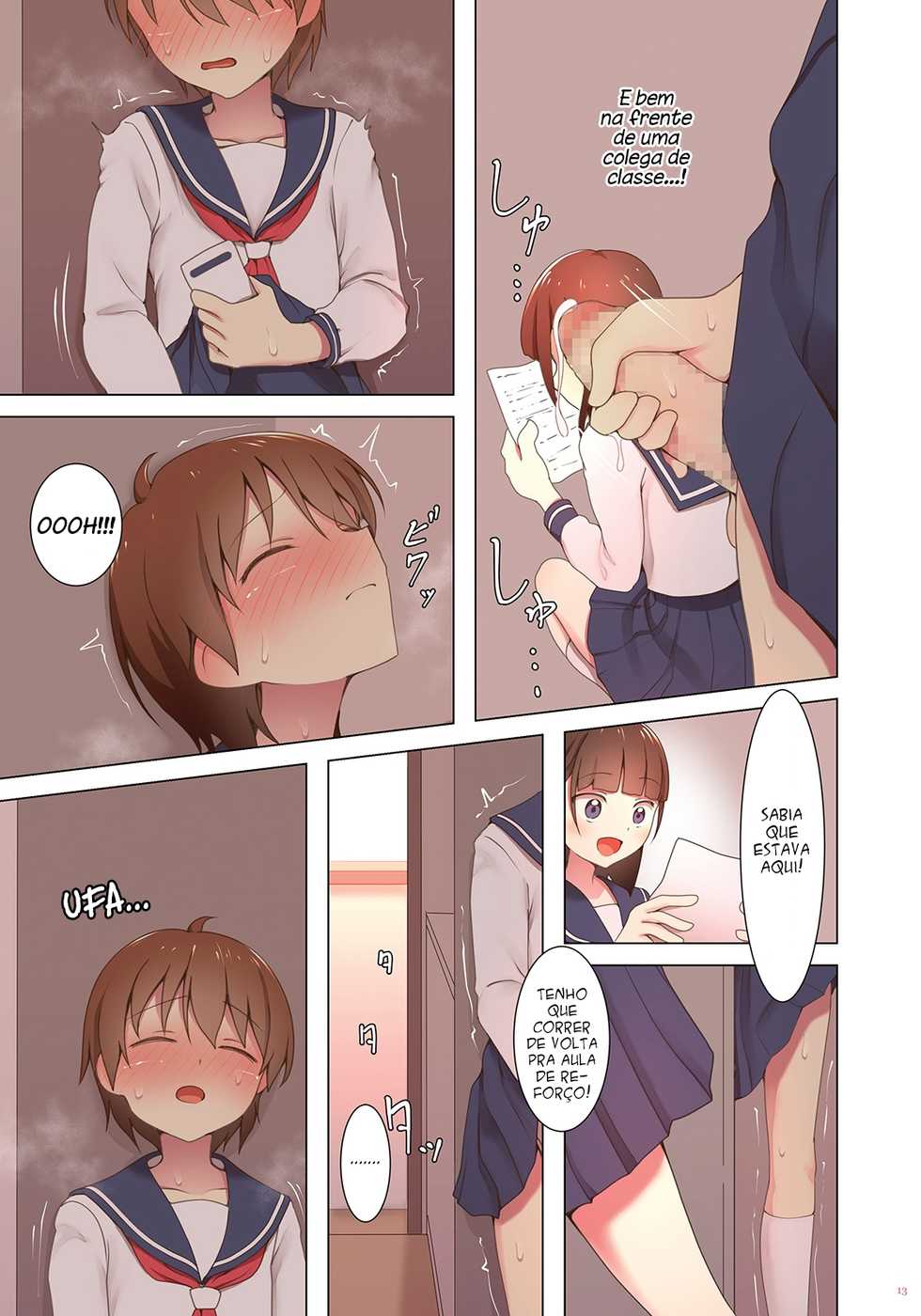 [Shoshi Magazine Hitori (Hokuro Ryuuseigun)] Yuugure Kousha Josou Quest | A Aventura com Roupas Femininas no Prédio da Escola ao Fim da Tarde [Portuguese-BR] [Zzyzzyxx] [Digital] - Page 13