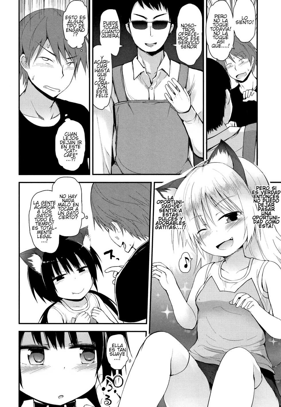 [Fujisaka Lyric] Neko Cafe? de Asobou | Cat Cafe? Playhouse (Chiisana Koukishin) [Spanish] - Page 4