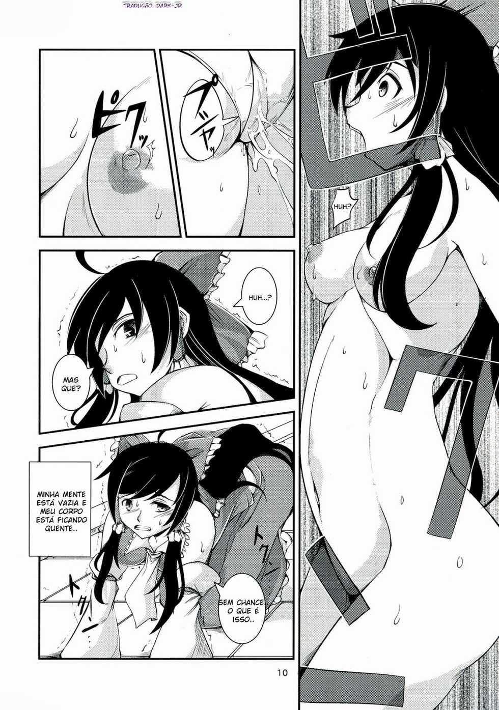 (C83) [JUNKxJUNK (kojou)] Kuro Miko no Hen ~Sono Ichi~ | The Incident of the Black Shrine Maiden ~Part 1~ (Touhou Project) [Portuguese-BR] [Dark-Jr] - Page 10