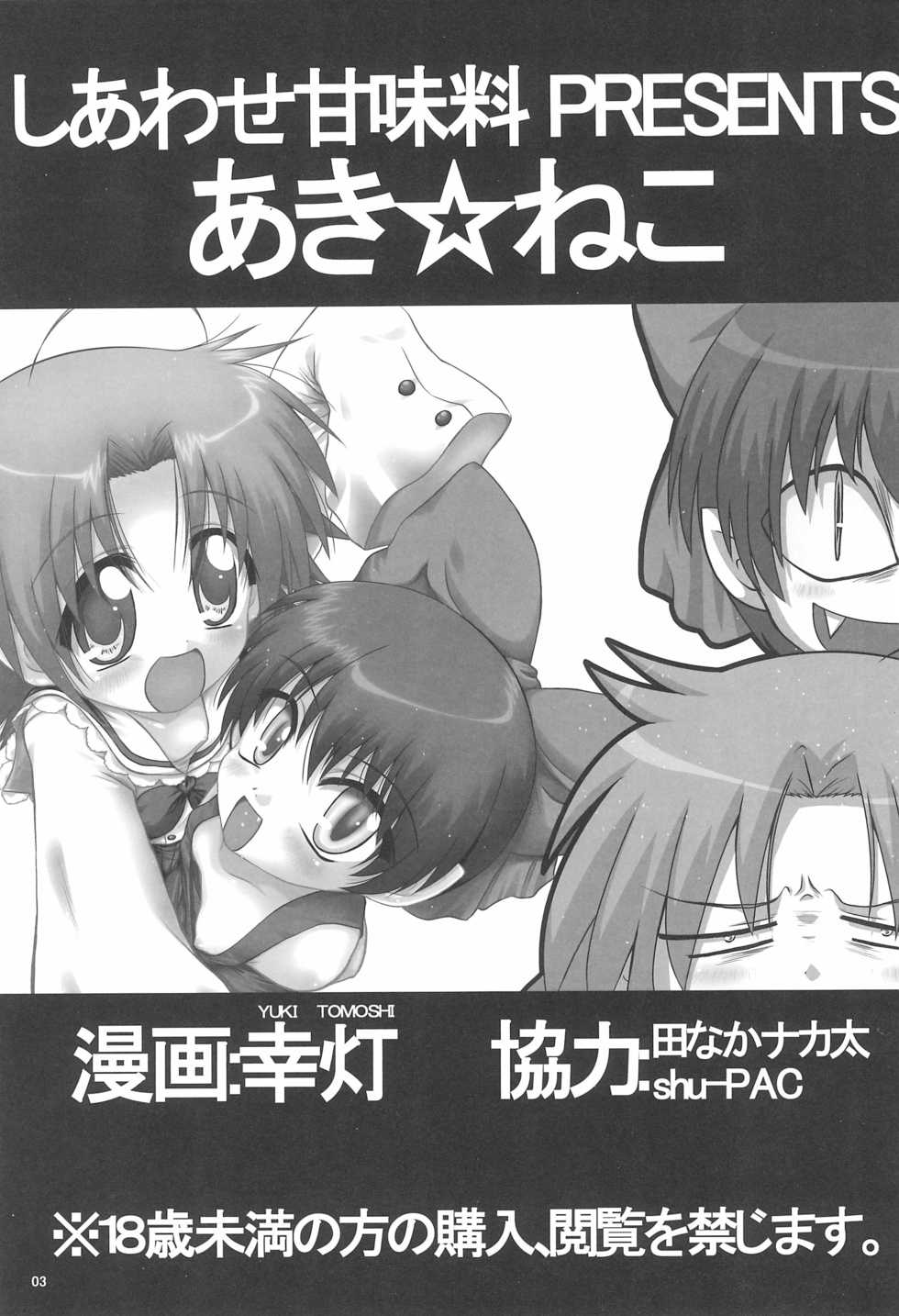 (C72) [Shiawase Kanmiryou (Yuki Tomoshi)] Aki Neko (Lucky Star, Gegege no Kitaro) - Page 3