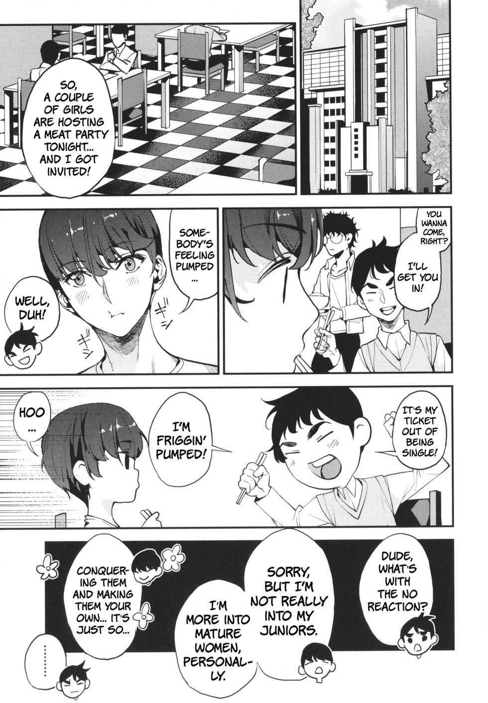 [Azukiko] Hitozuma Shimai to Issho ni | A Date With The Married Sisters (Boku no Mamakatsu) [English] [Ojama TL] - Page 1