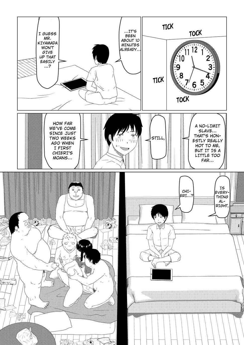 [Jigoku no Nyanko] Chieri-san wa Makerarenai! 2 - Otto Kounin Mansion Kyouyuu Netorase Benki Tsuma Kouhen- | Chieri-san Never Gives Up! 2 - Spouse-approved Apartment Hotwife - Part 2 [English] - Page 17