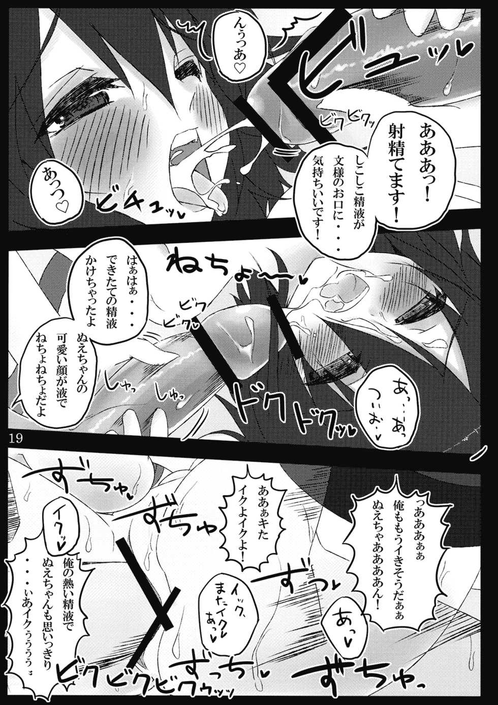 (C77) [39xream (Suzume Miku)] Nueccho! (Touhou Project) - Page 19