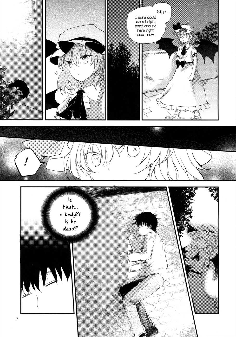 (Reitaisai 10) [Mikkamisaki (Nadzuka)] Koumakyou Shojo Kyuuketsuki Gensoutan | The Embodiment of Scarlet Devil ~A Virgin Vampire's Fantasy (Touhou Project) [English] [Pedy] - Page 7