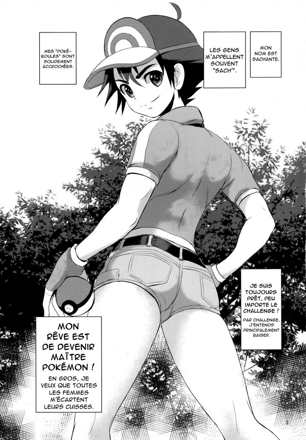 (C88) [Makoto☆Skip (Makoto Daikichi)] SatoSHI to TakeSHI no Futari wa PuriPuri (Pokémon) [French] - Page 2