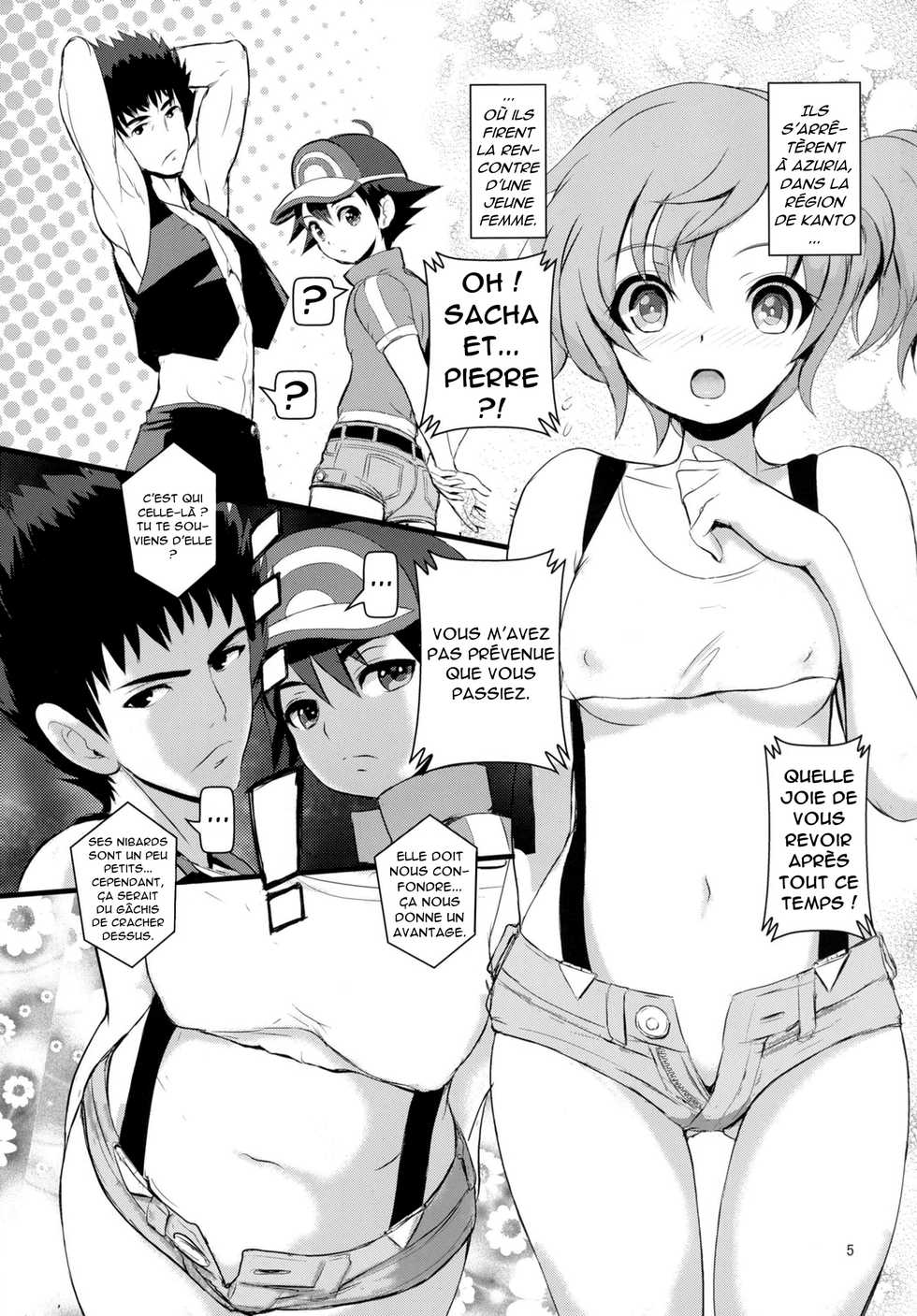 (C88) [Makoto☆Skip (Makoto Daikichi)] SatoSHI to TakeSHI no Futari wa PuriPuri (Pokémon) [French] - Page 4