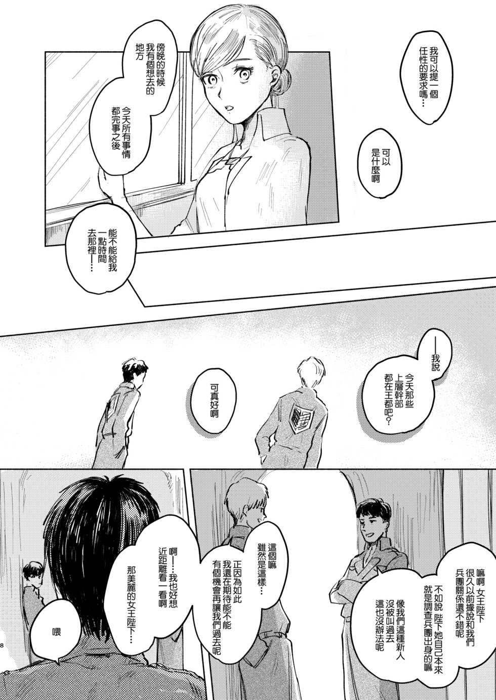 [bin (Enko)] Anata to Dareka no Yoru - You & Someone's Night (Shingeki no Kyojin) [Chinese] [最爱福瑞汉化组] [Digital] - Page 7