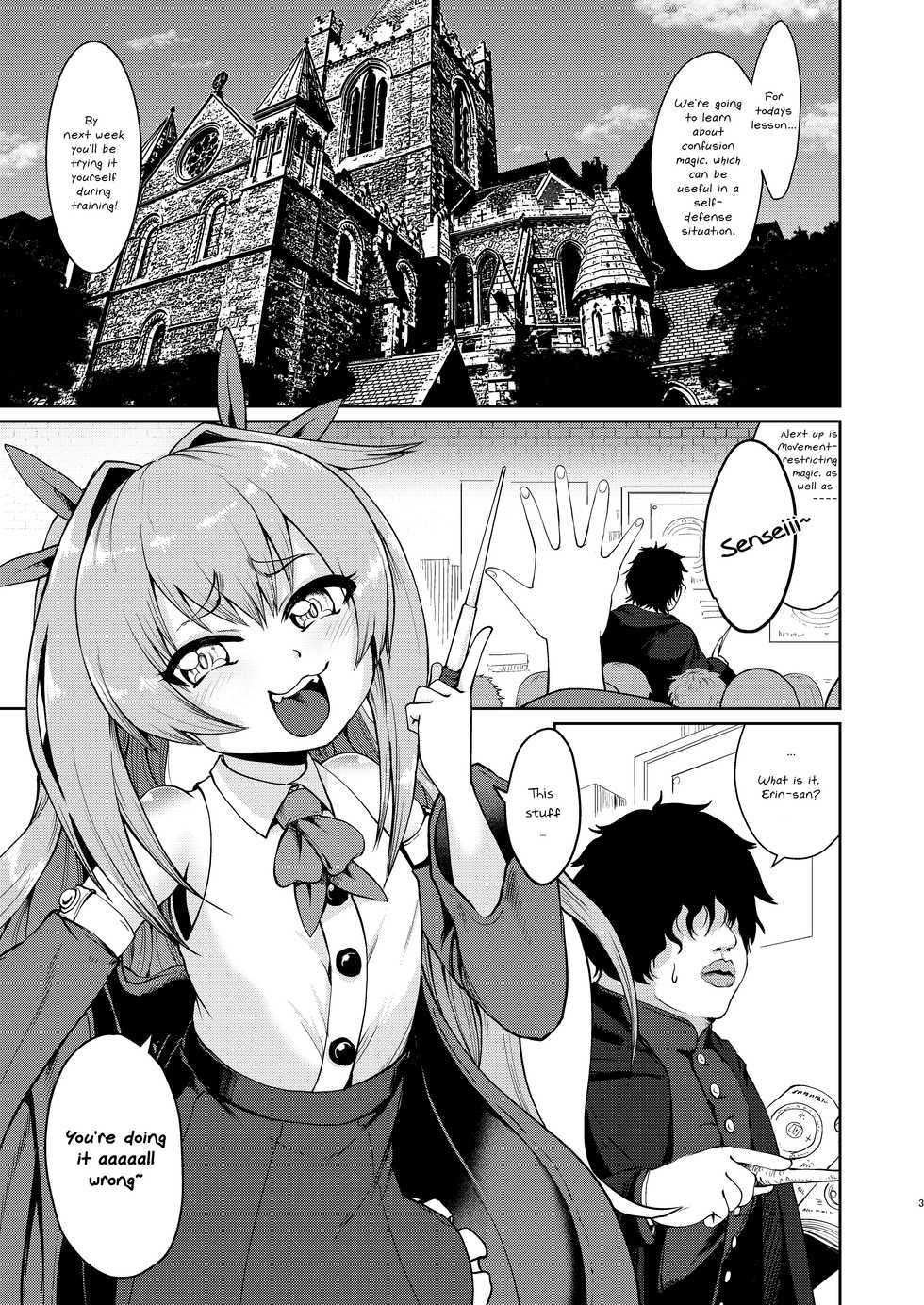 [Owakari Itadaketa darou ka (Umiyamasoze)] Mesugaki Elf Mahou Choukyou | Breaking a Bratty Elf with Magic [English] [Bronnen] [Digital] - Page 3