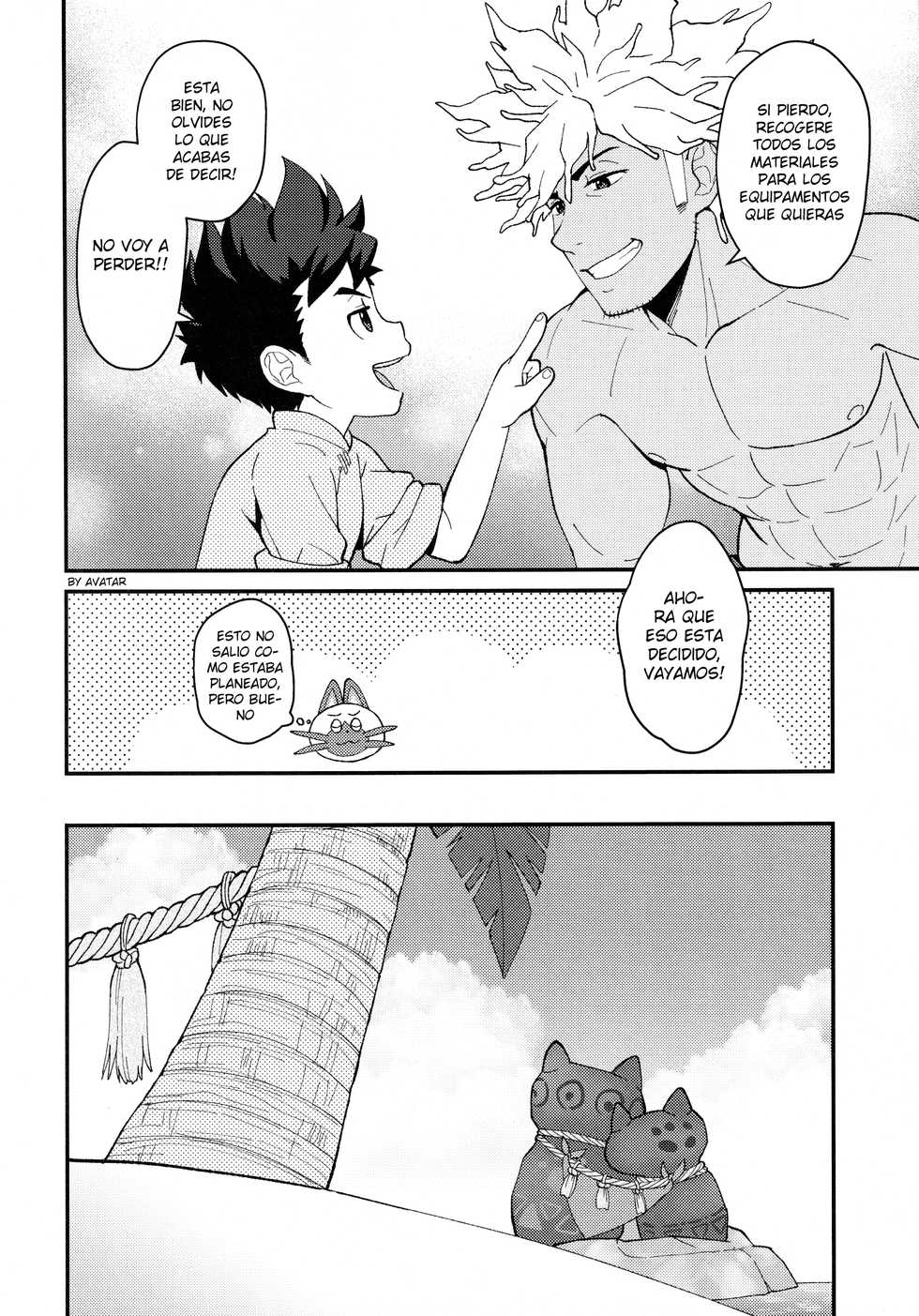(AC3) [Mozuya (Mozuku)] Lute-kun wa Gaman ga Dekinai (Monster Hunter) [Spanish] [Avatar-kun] - Page 9