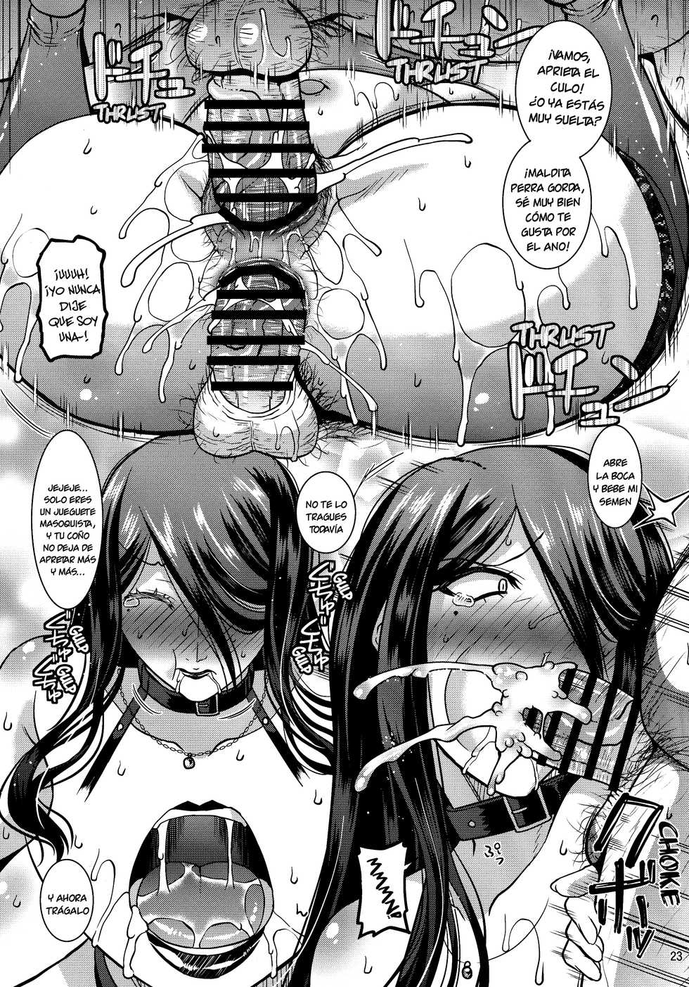 (C95) [gos to vi (Utamaro)] Ero Douga Haishin ga Shumi no Oku-san no Namahame Rankou Koukai Maso Benki [Spanish] [Lanerte] - Page 23