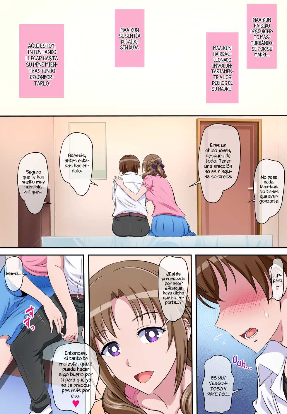 [Niji no Magellan] Boshi Soukan ~Musuko o Yuuwaku Shite Sex Shichau Bijin de Sukebe na Okaa-san~ | Incesto entre madre e hijo: Una madre hermosa y pervertida que seduce a su hijo y tiene sexo con él [Spanish] [Plot Twist No Fansub] - Page 7