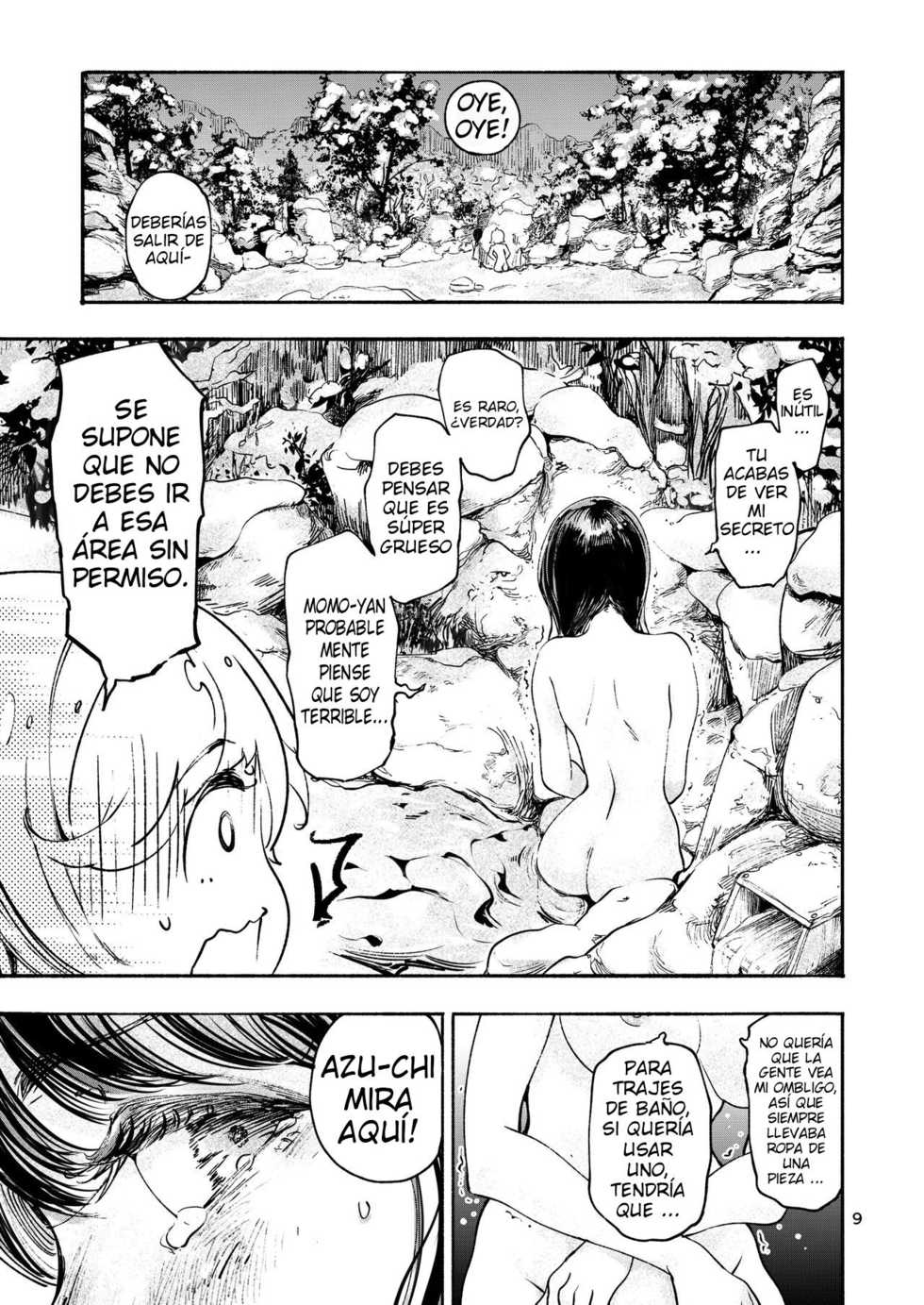 [Hirojirabo (Ishikawa Hirodi)] Nakayoshi Oheso Onsen Ryokou | My Friend's Navel Spring Trip [Spanish] [Eros no Fansub]  [Digital] - Page 10