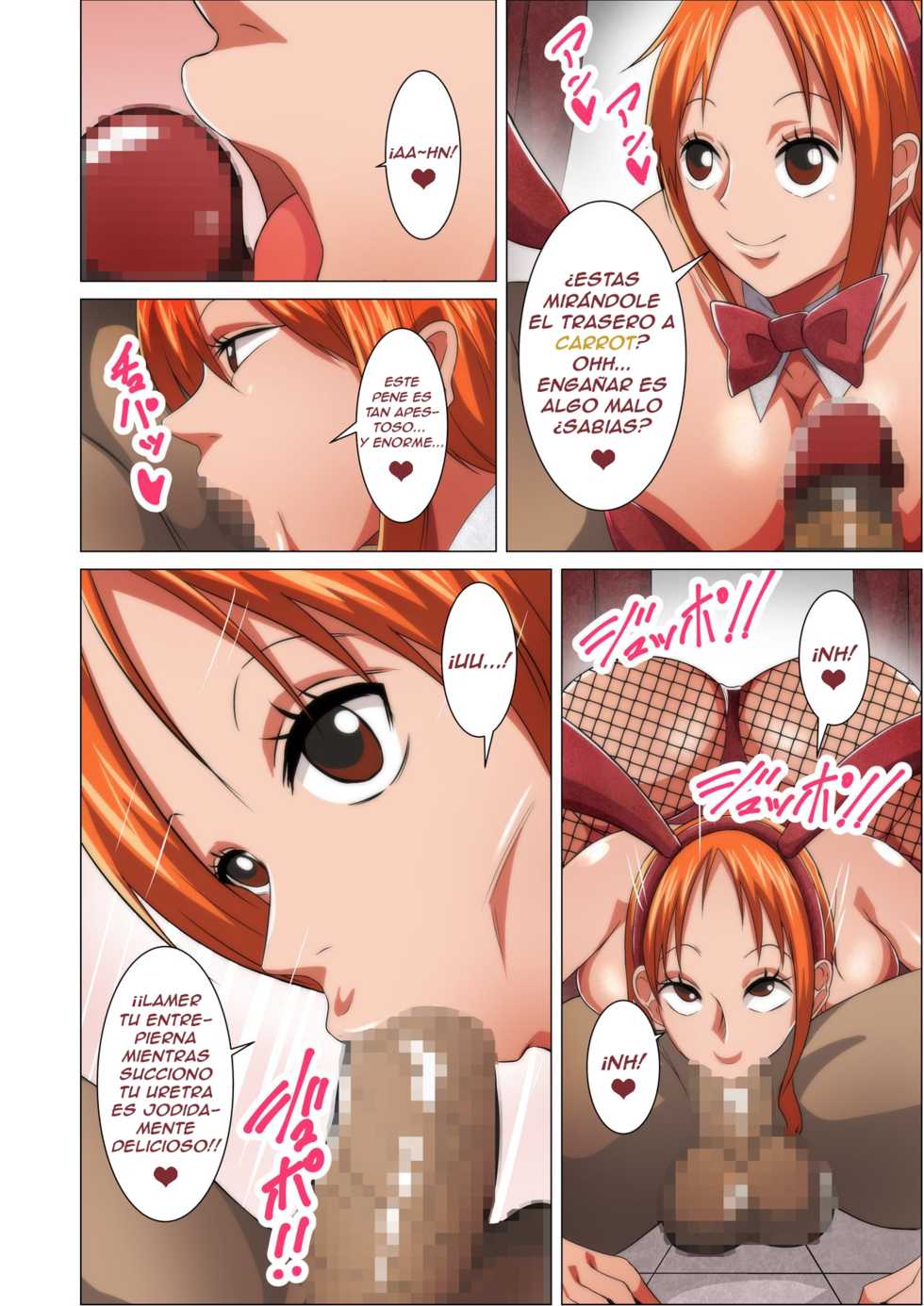 [Q Doujin] Bunny Service | Servicio de Conejitas (One Piece) [Spanish] [Colorized] {La Lagartija Lesbiana} - Page 8