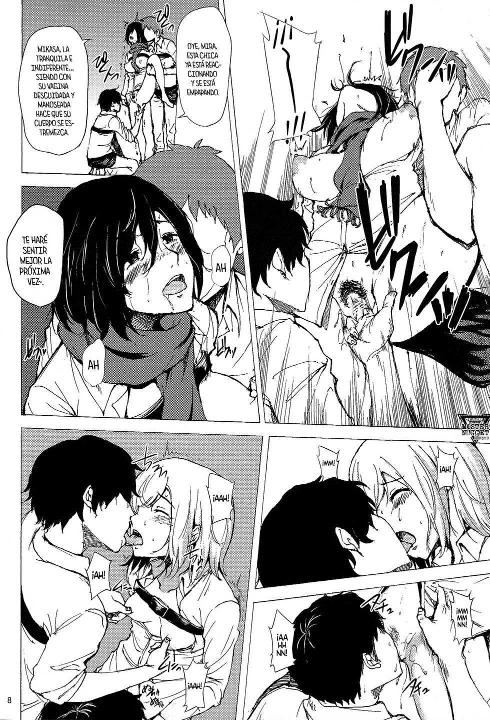 [Jinapakusu (Yowashi)] Chousa Heidan Ura Tokubetsu Kunren | Entrenamiento especial oculto de la Legión de Reconocimiento (Shingeki no Kyojin) [Spanish] [Mister Nugget] - Page 8